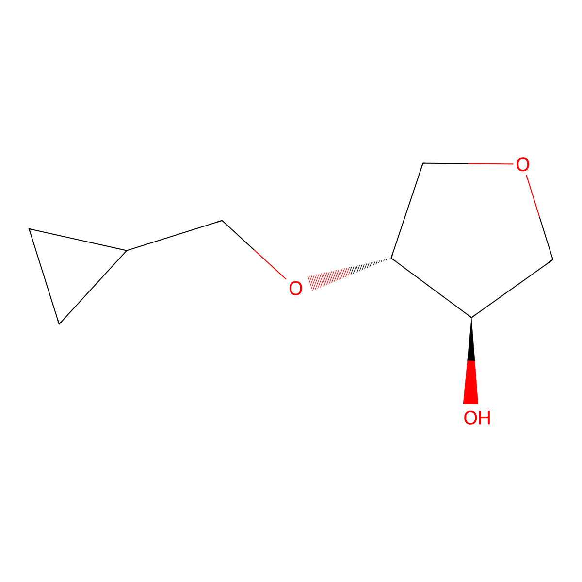 (3R,4R)-4-(cyclopropylmethoxy)oxolan-3-ol molecular structure, CAS 2165902-10-1