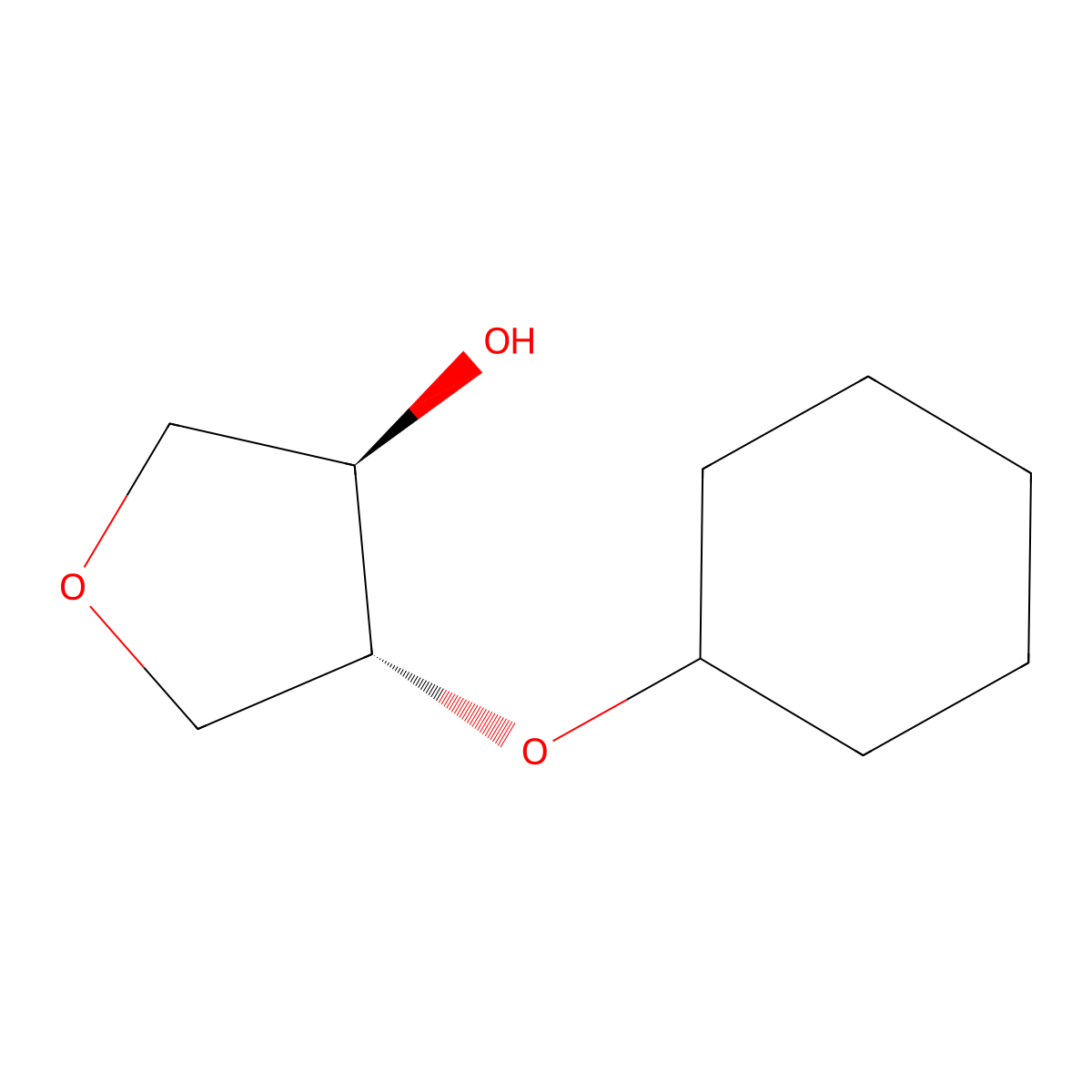 (3R,4R)-4-(cyclohexyloxy)oxolan-3-ol molecular structure, CAS 2165907-73-1