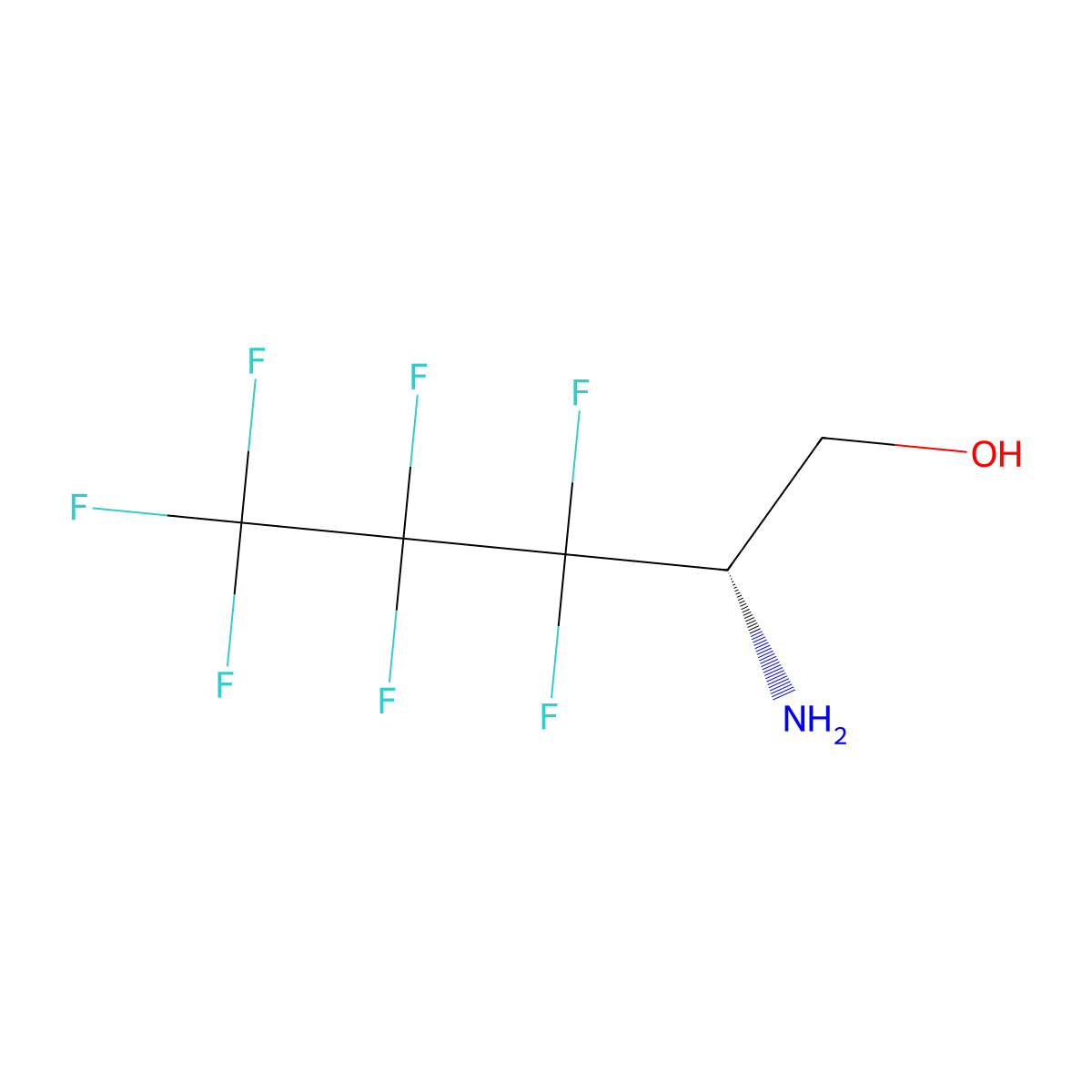 (2S)-2-amino-3,3,4,4,5,5,5-heptafluoropentan-1-ol molecular structure, CAS 2165909-52-2