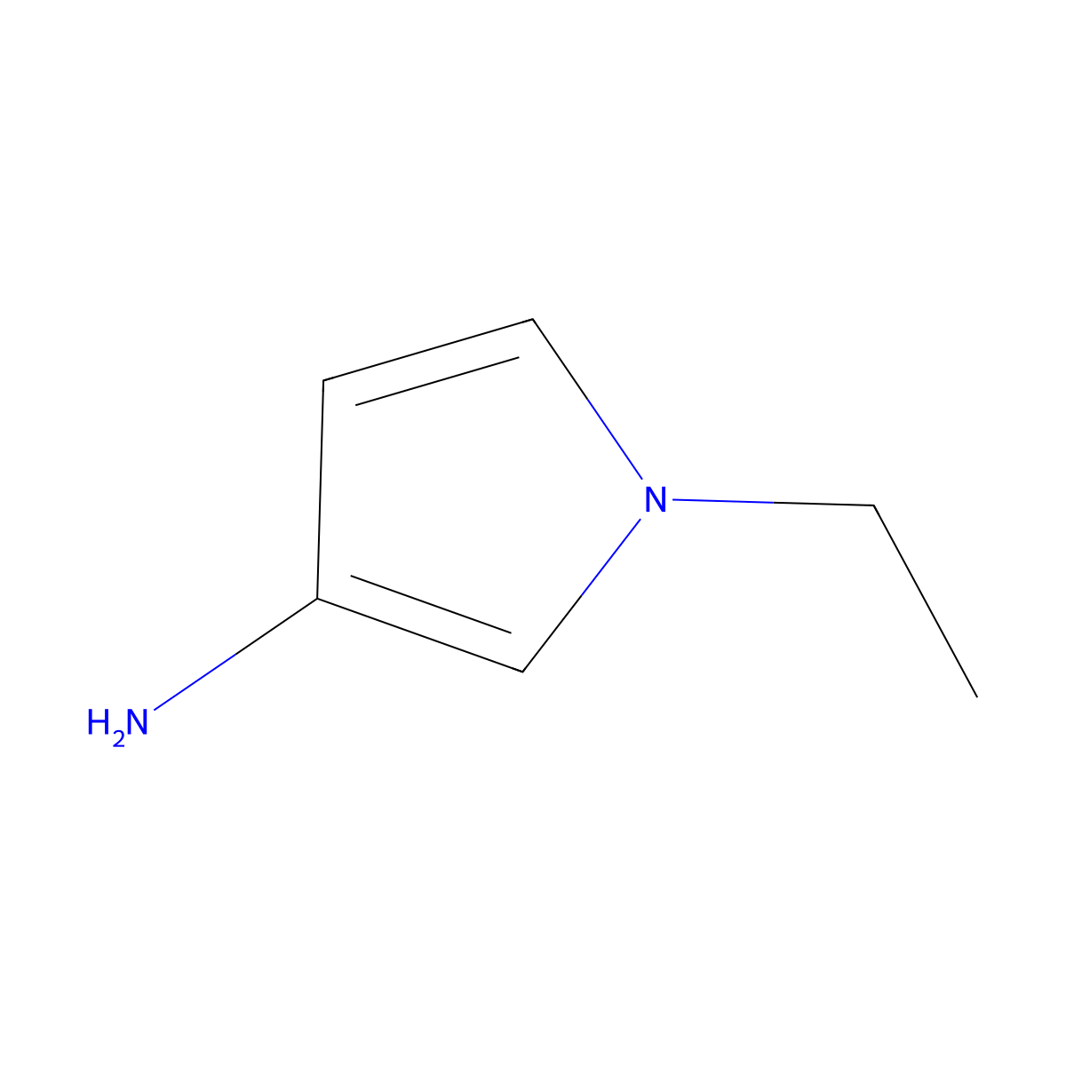 1H-Pyrrol-3-amine, 1-ethyl- molecular structure, CAS 216591-46-7