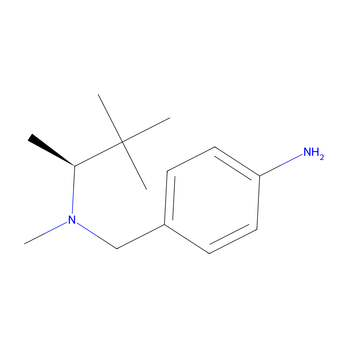 4-({[(2S)-3,3-dimethylbutan-2-yl](methyl)amino}methyl)aniline molecular structure, CAS 2165913-68-6