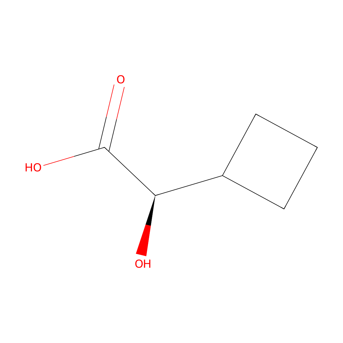 (2R)-2-cyclobutyl-2-hydroxyacetic acid molecular structure, CAS 2165929-78-0