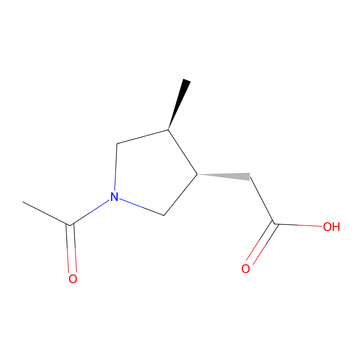 rac-2-[(3R,4R)-1-acetyl-4-methylpyrrolidin-3-yl]acetic acid molecular structure, CAS 2165946-83-6