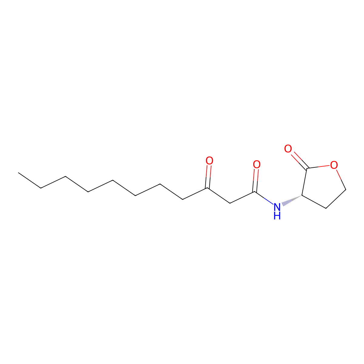 3-Oxo-N-[(3S)-2-oxooxolan-3-yl]undecanamide molecular structure, CAS 216596-70-2