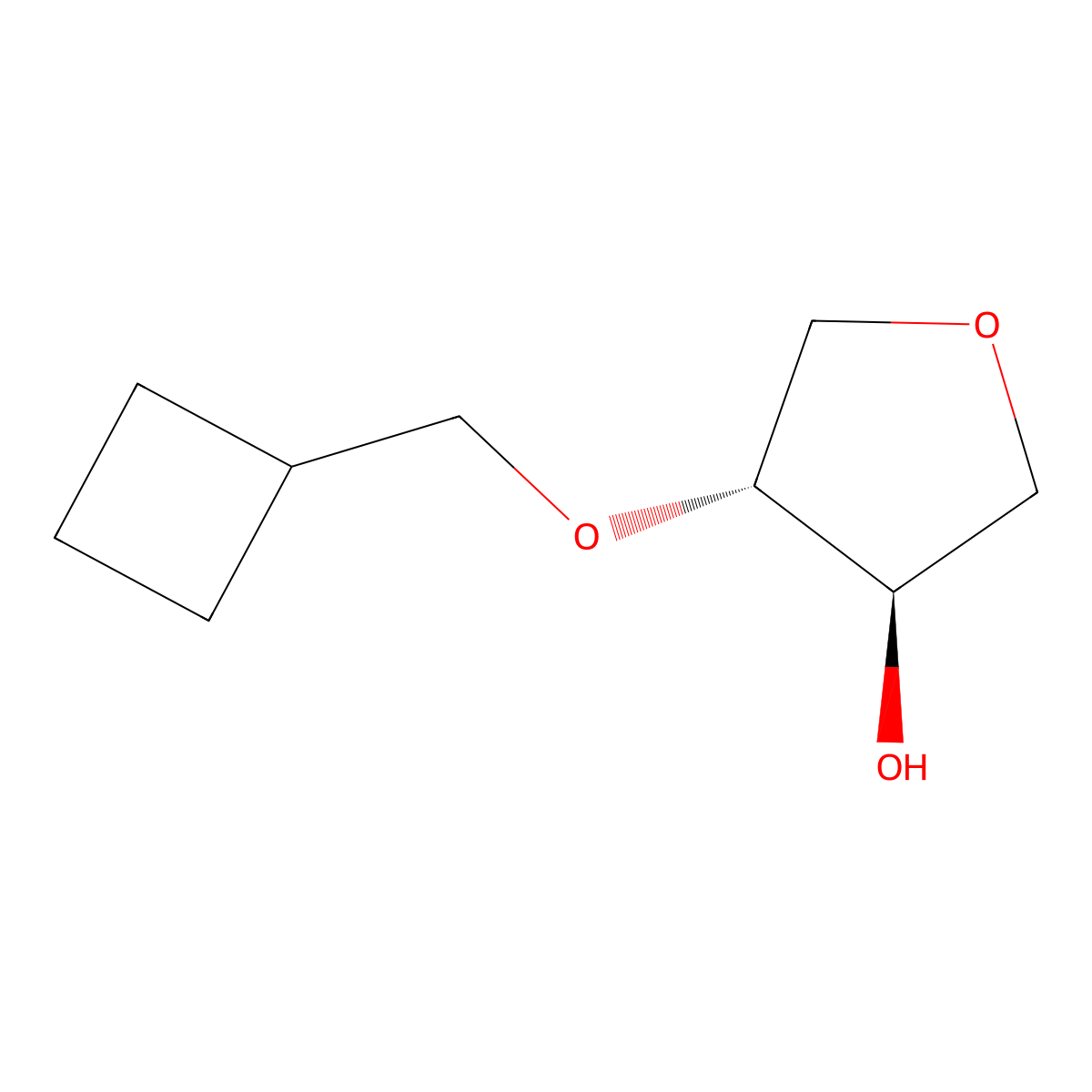 (3R,4R)-4-(cyclobutylmethoxy)oxolan-3-ol molecular structure, CAS 2165964-19-0