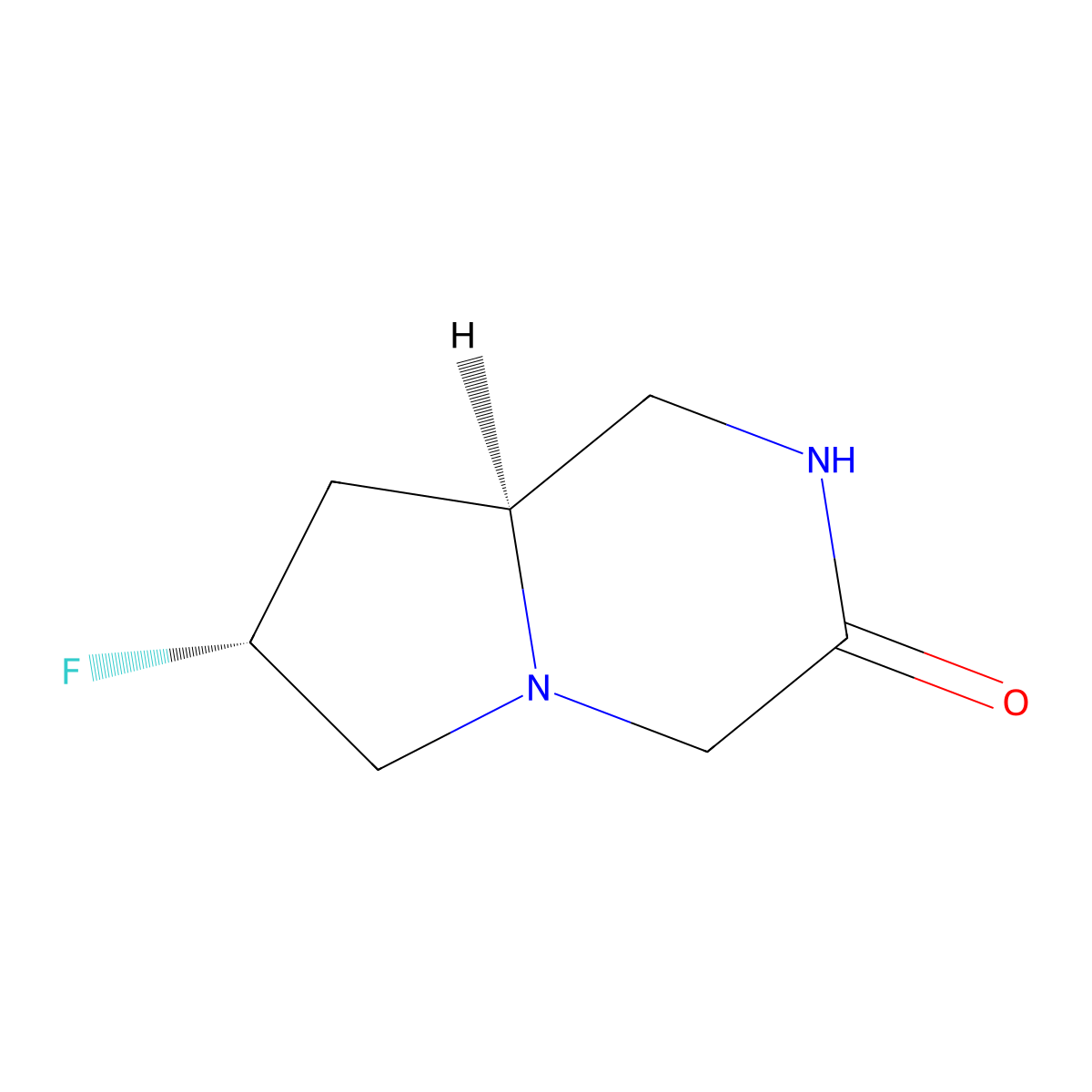 (7R,8aS)-7-Fluorohexahydropyrrolo[1,2-a]pyrazin-3(4H)-one molecular structure, CAS 2165964-23-6