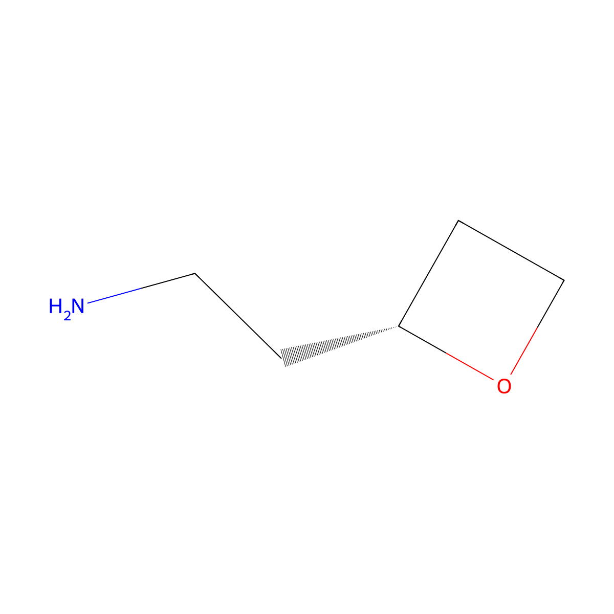 2-[(2R)-oxetan-2-yl]ethan-1-amine molecular structure, CAS 2165965-62-6