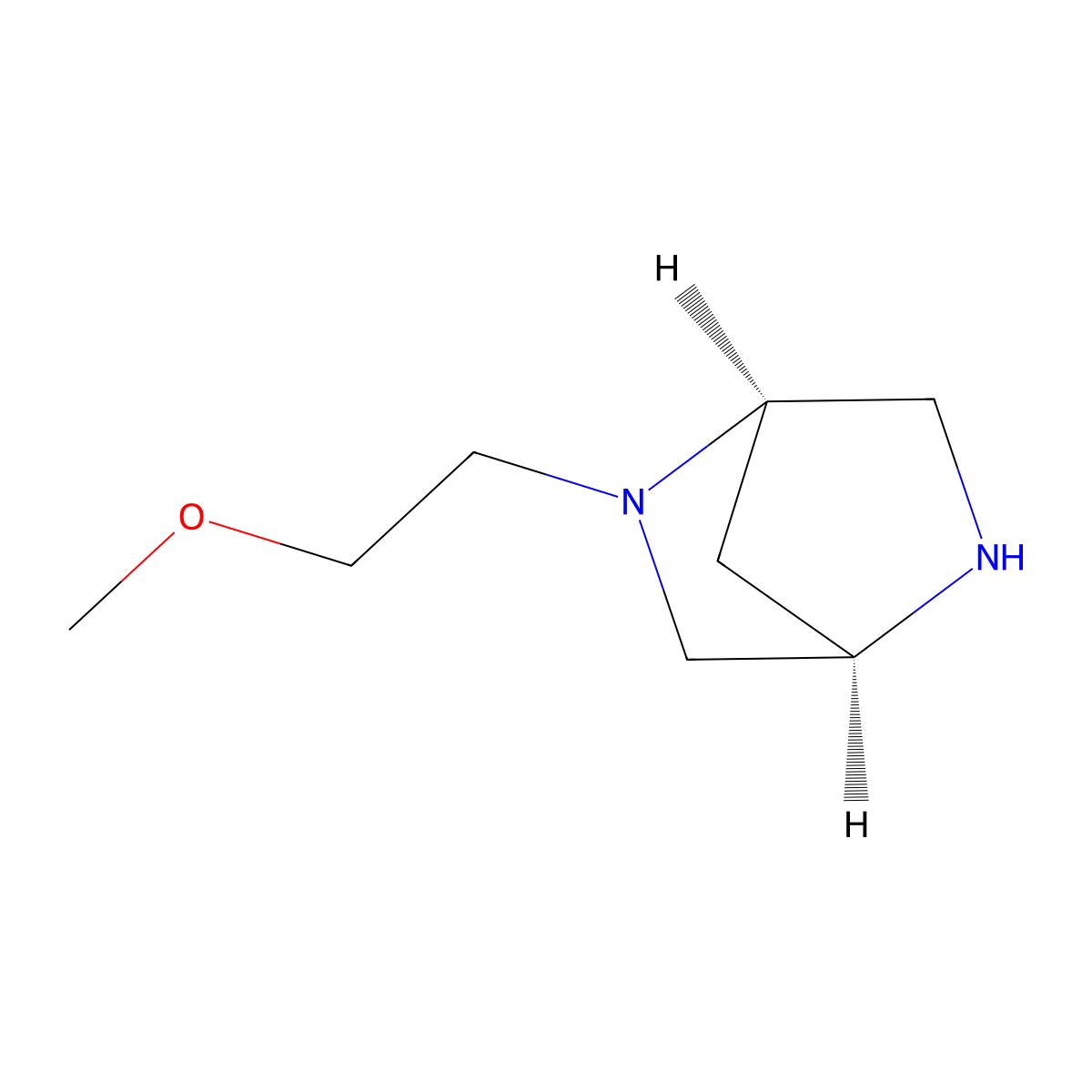 (1R,4R)-2-(2-methoxyethyl)-2,5-diazabicyclo[2.2.1]heptane molecular structure, CAS 2165975-72-2
