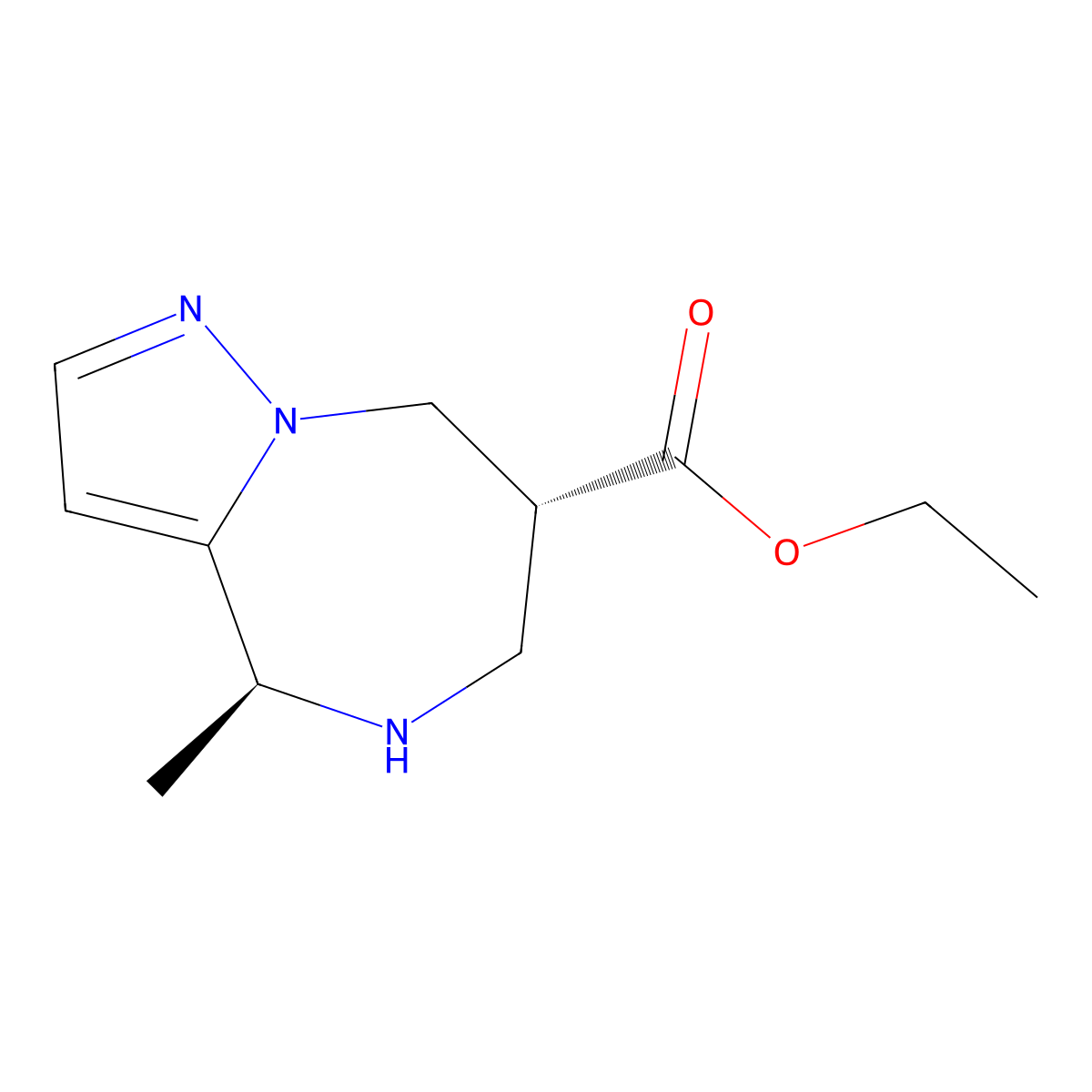 Racemic-(4S,7R)-Ethyl 4-Methyl-5,6,7,8-Tetrahydro-4H-Pyrazolo[1,5-A][1,4]Diazepine-7-Carboxylate molecular structure, CAS 2165975-75-5