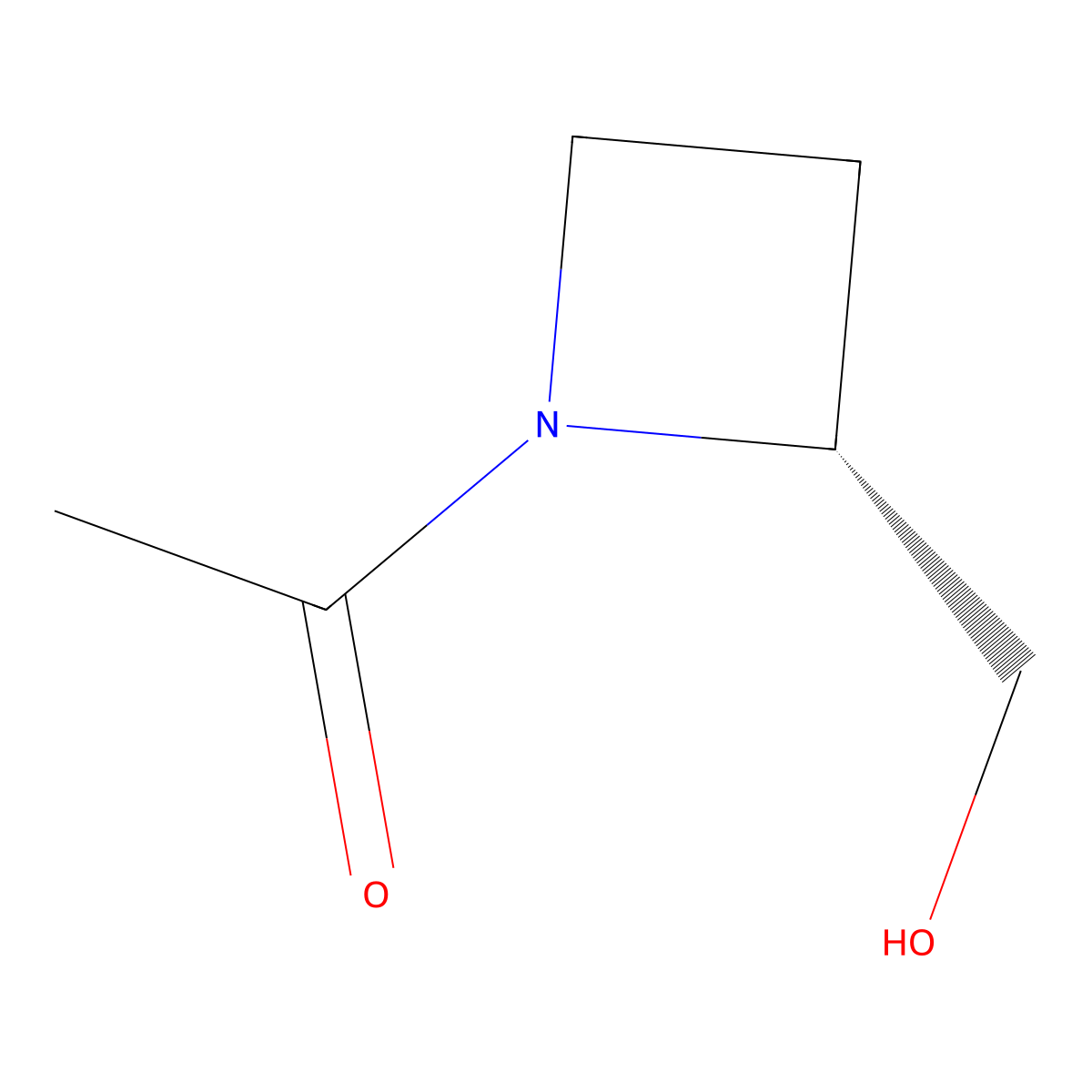 1-[(2R)-2-(hydroxymethyl)azetidin-1-yl]ethan-1-one molecular structure, CAS 2165993-16-6
