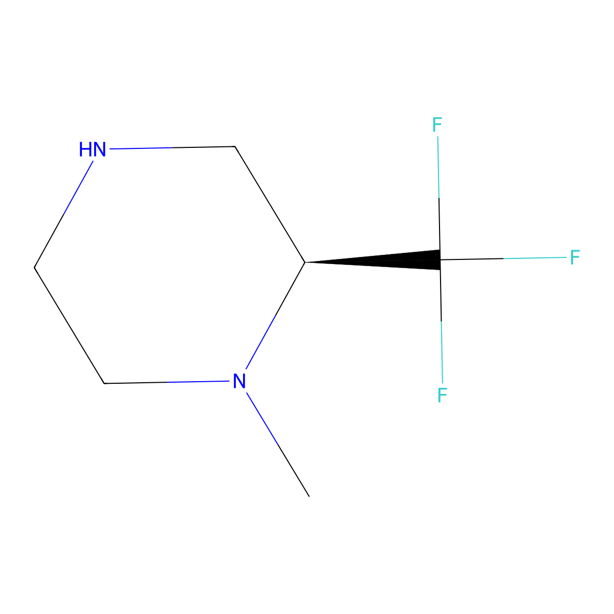 (S)-1-Methyl-2-(trifluoromethyl)piperazine molecular structure, CAS 2165998-87-6