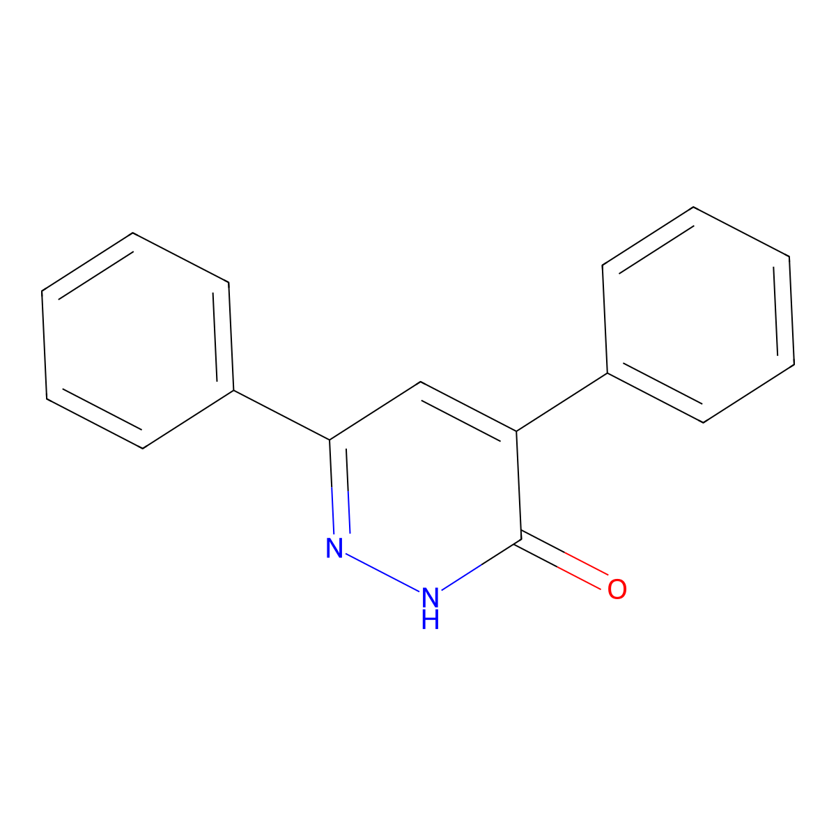 4,6-diphenylpyridazin-3(2H)-one molecular structure, CAS 2166-00-9