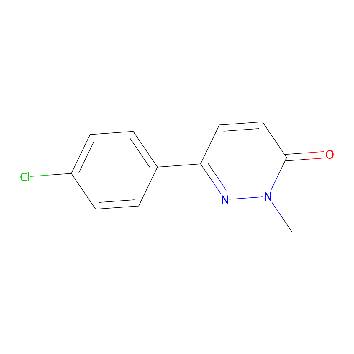 6-(4-chlorophenyl)-2-methylpyridazin-3(2H)-one molecular structure, CAS 2166-01-0