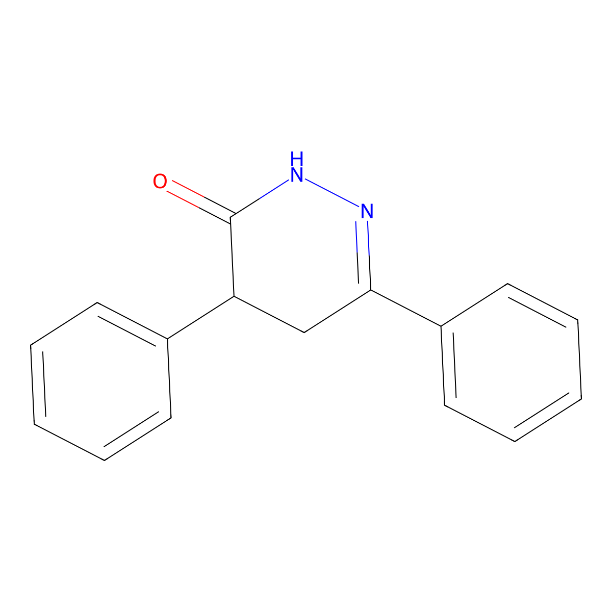 4,6-Diphenyl-4,5-dihydropyridazin-3(2h)-one molecular structure, CAS 2166-09-8