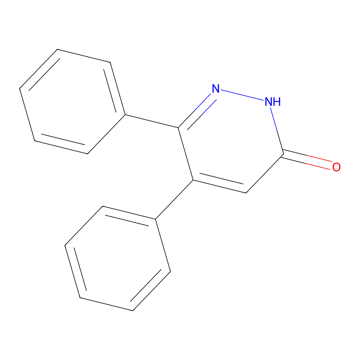 5,6-Diphenyl-3(2H)-pyridazinone molecular structure, CAS 2166-34-9