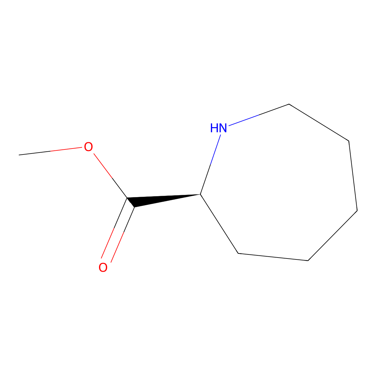 (S)-Azepane-2-carboxylic acid methyl ester molecular structure, CAS 2166014-41-9