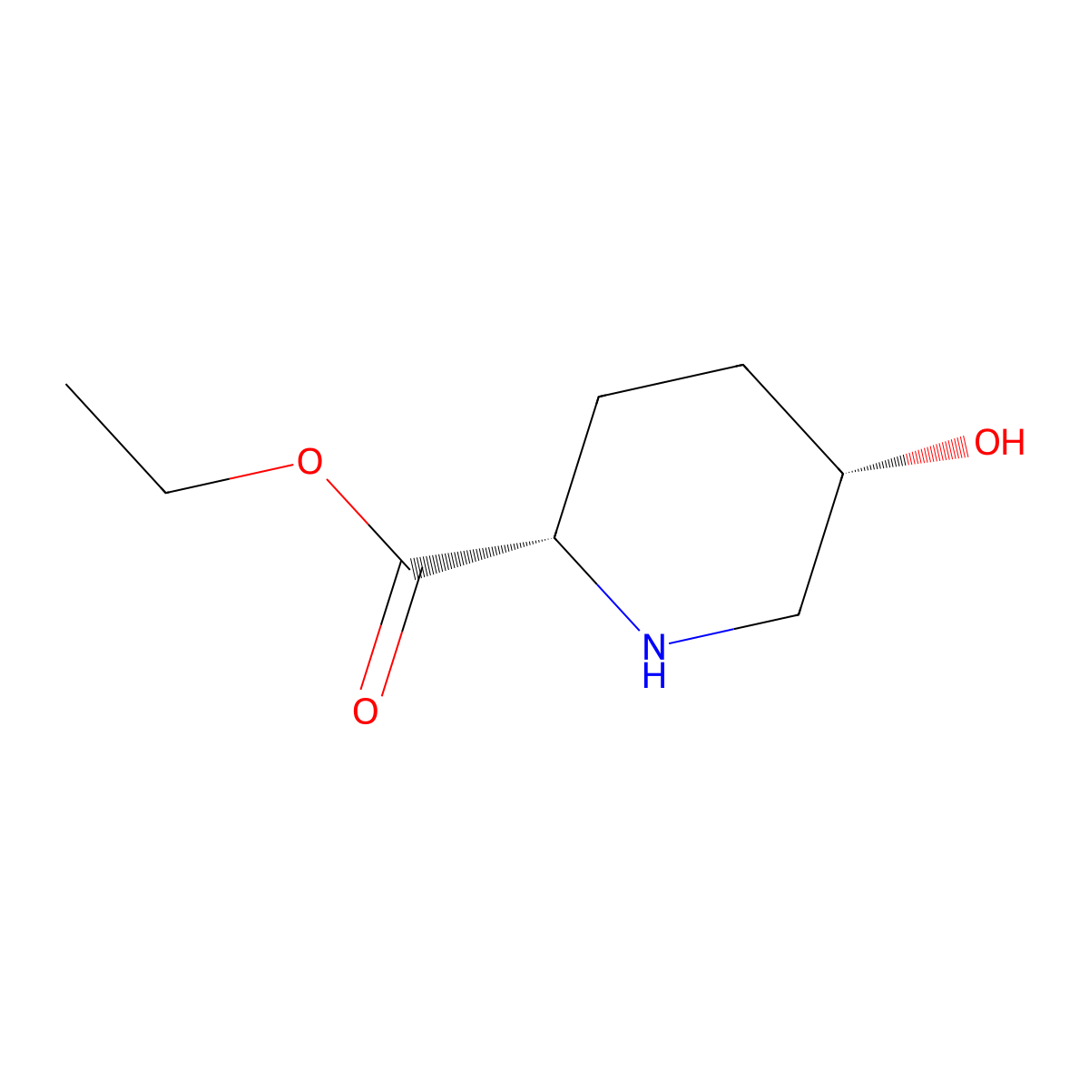 Ethyl (2S,5S)-5-hydroxypiperidine-2-carboxylate molecular structure, CAS 2166020-05-7