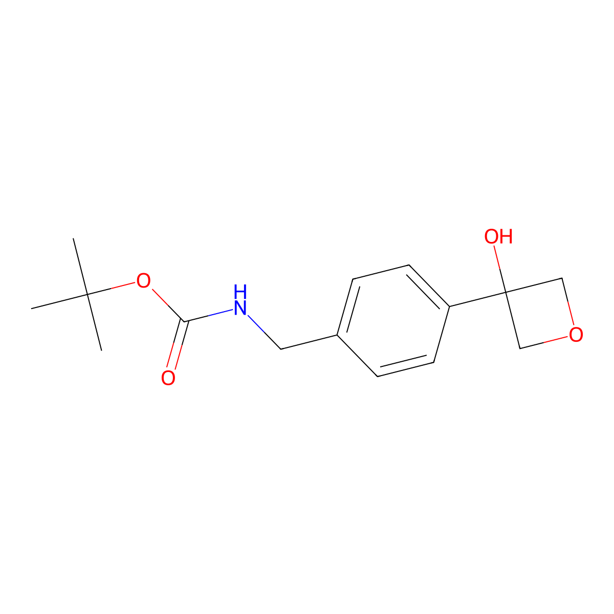 3-[4-[(Boc-amino)methyl]phenyl]oxetan-3-ol molecular structure, CAS 2166032-22-8