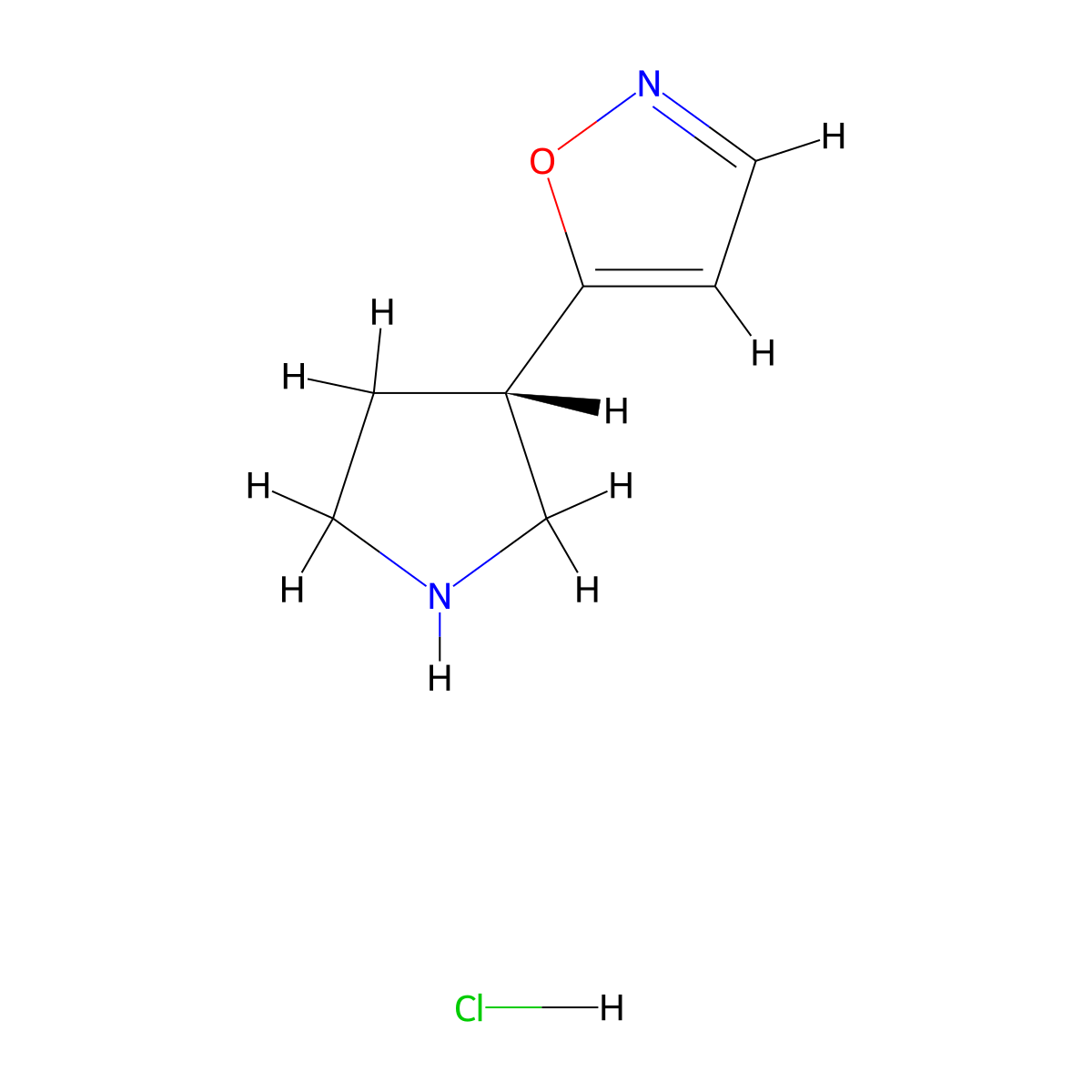 (S)-5-(pyrrolidin-3-yl)isoxazole hydrochloride molecular structure, CAS 2166033-49-2