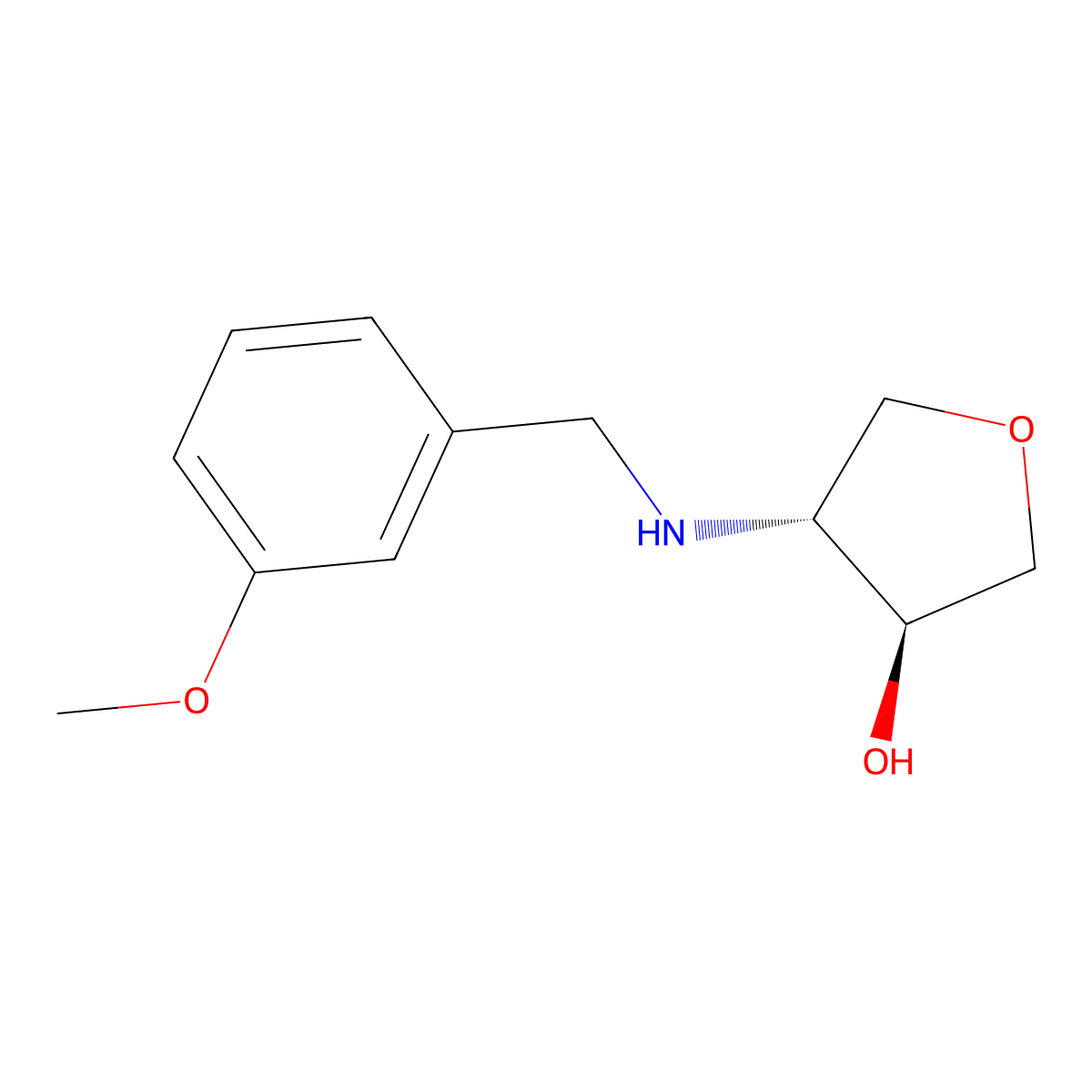 (3S,4R)-4-{[(3-methoxyphenyl)methyl]amino}oxolan-3-ol molecular structure, CAS 2166084-20-2