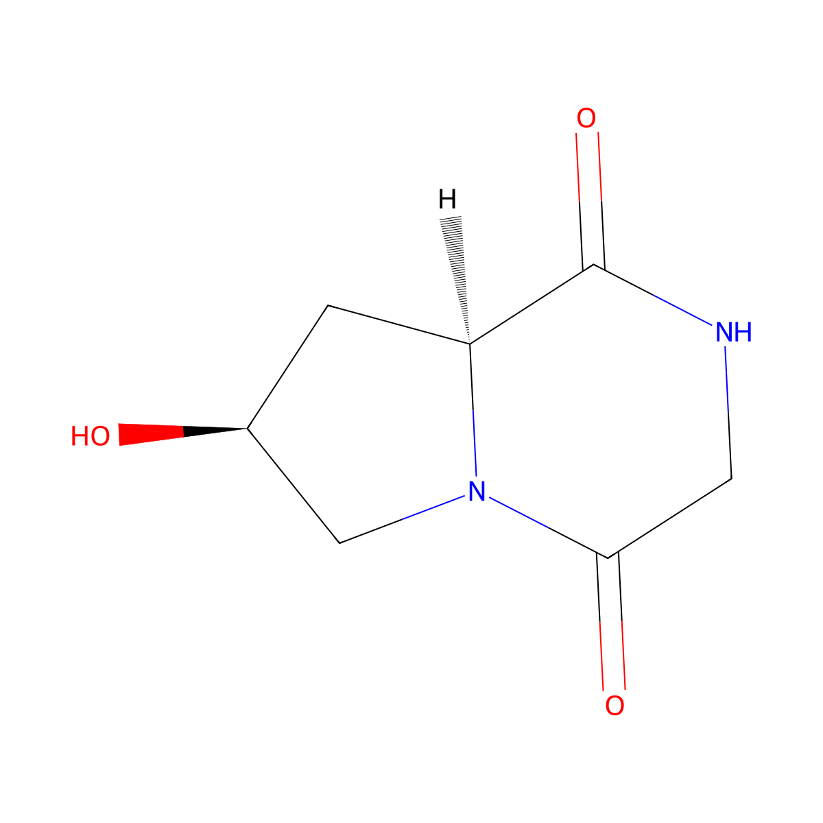 (7S,8aS)-7-Hydroxyhexahydropyrrolo[1,2-a]pyrazine-1,4-dione molecular structure, CAS 2166087-80-3