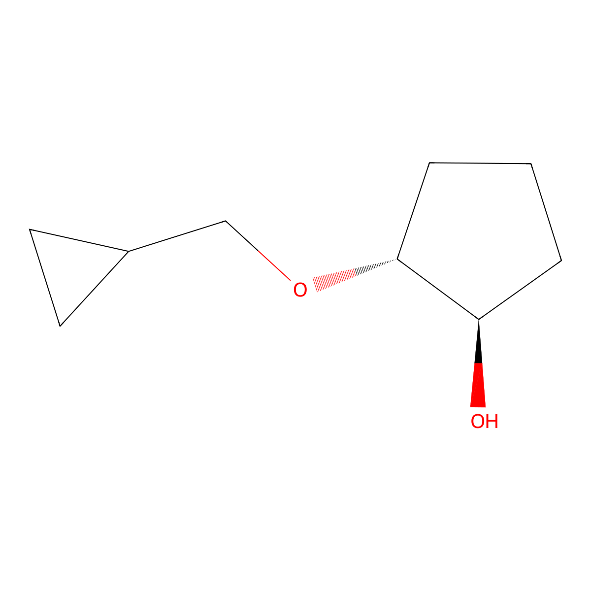 (1R,2R)-2-(cyclopropylmethoxy)cyclopentan-1-ol molecular structure, CAS 2166089-20-7