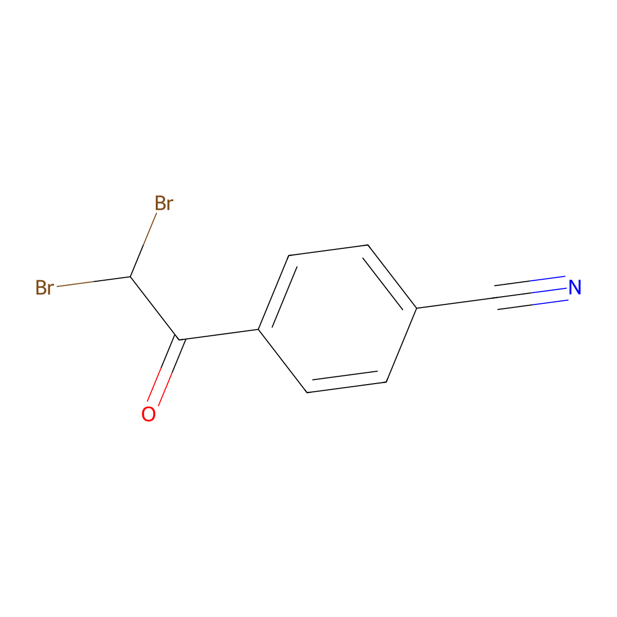 4-(2,2-Dibromoacetyl)benzonitrile molecular structure, CAS 21661-87-0