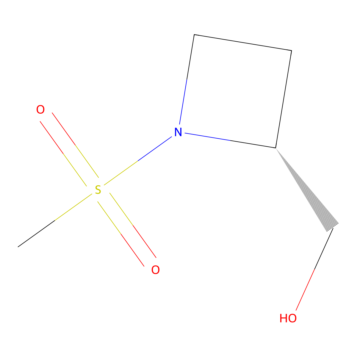 [(2R)-1-methanesulfonylazetidin-2-yl]methanol molecular structure, CAS 2166112-18-9