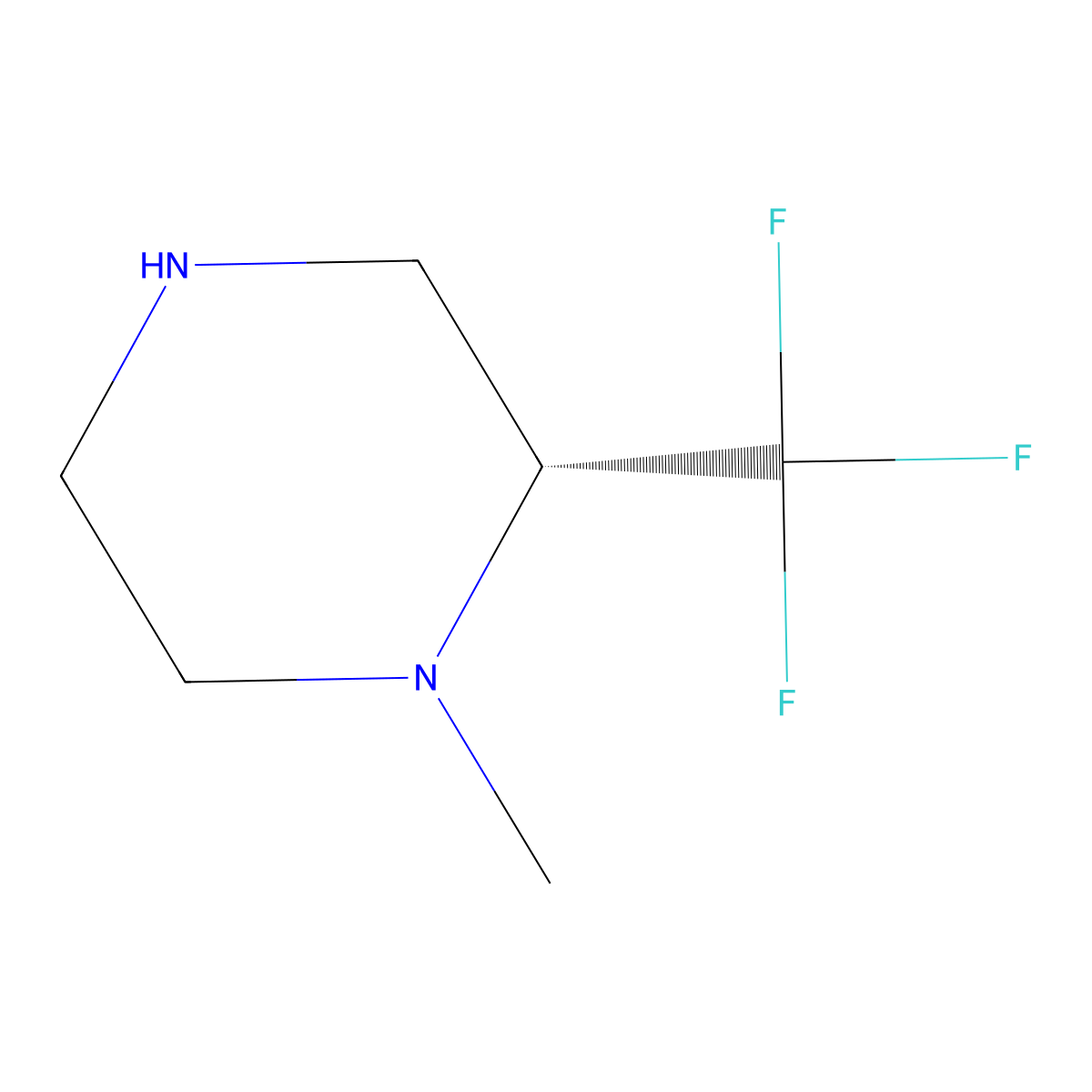 (R)-1-Methyl-2-(trifluoromethyl)piperazine molecular structure, CAS 2166118-46-1