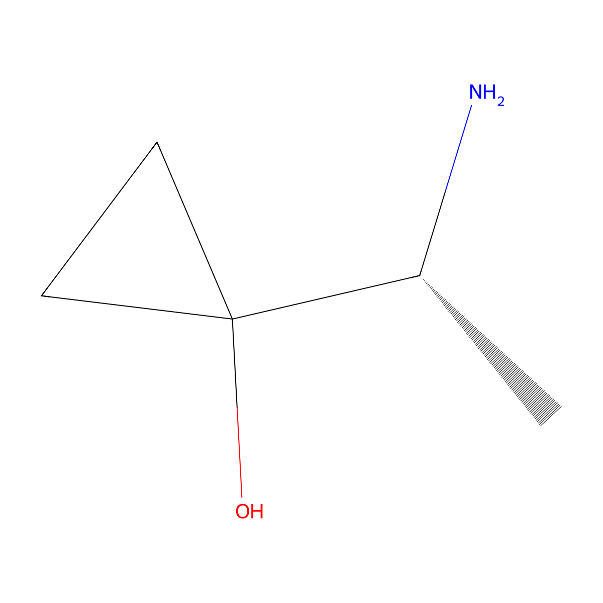 1-[(1R)-1-aminoethyl]cyclopropan-1-ol molecular structure, CAS 2166174-02-1