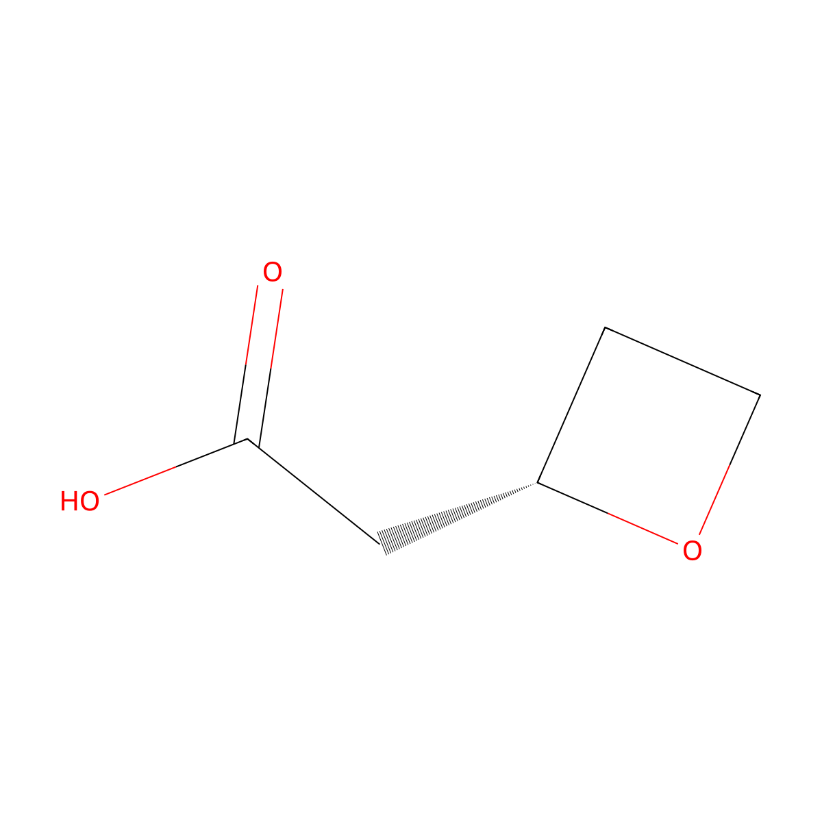 (S)-2-(Oxetan-2-yl)acetic acid molecular structure, CAS 2166185-04-0