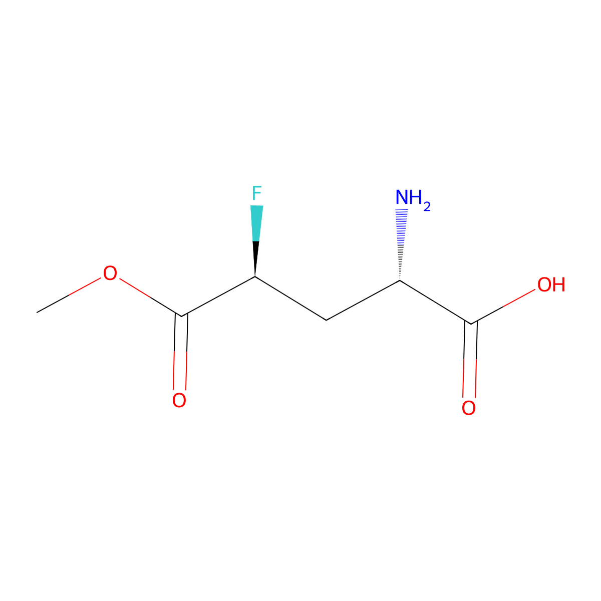 (2S,4S)-2-amino-4-fluoro-5-methoxy-5-oxopentanoic acid molecular structure, CAS 2166185-80-2