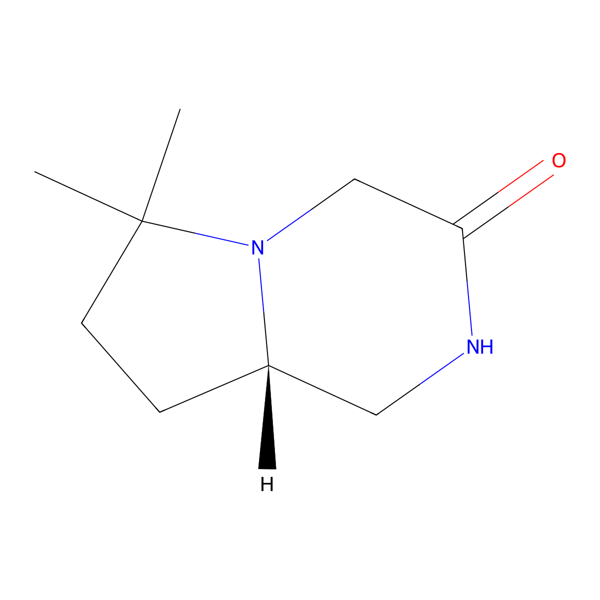 (S)-6,6-Dimethylhexahydropyrrolo[1,2-a]pyrazin-3(4H)-one molecular structure, CAS 2166195-88-4