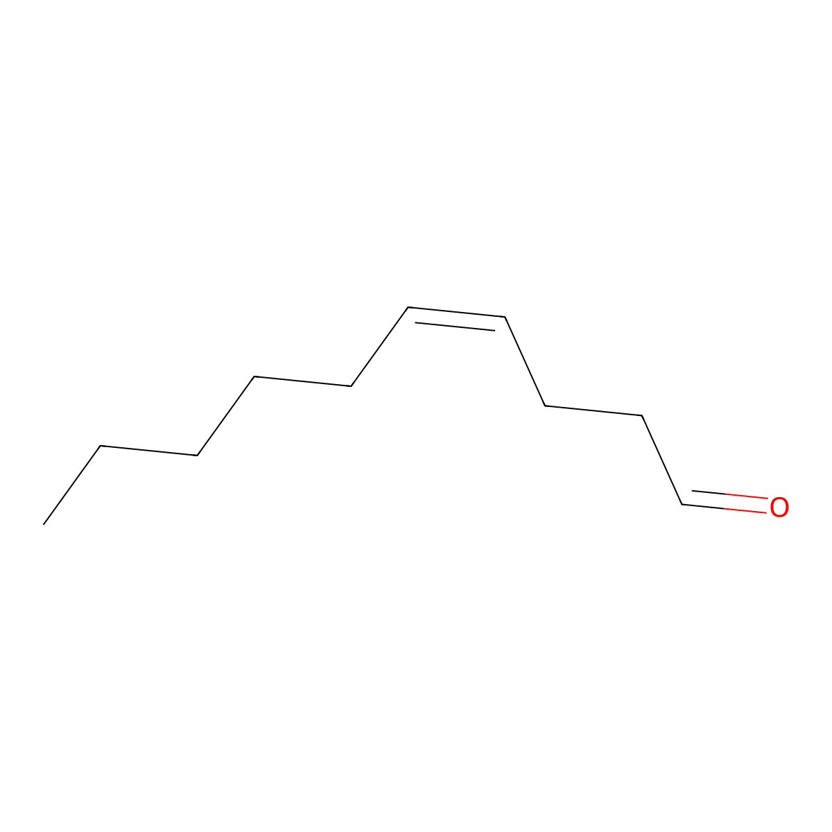 4-Decenal, (4Z)- molecular structure, CAS 21662-09-9