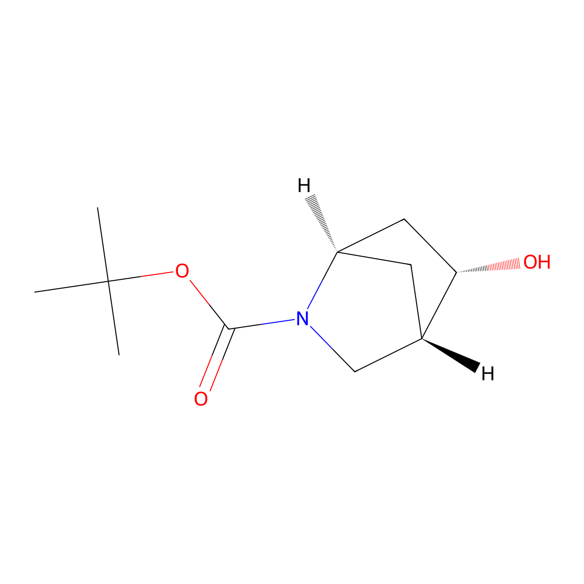 tert-Butyl (1R,4S,5S)-5-hydroxy-2-azabicyclo[2.2.1]heptane-2-carboxylate molecular structure, CAS 2166222-78-0