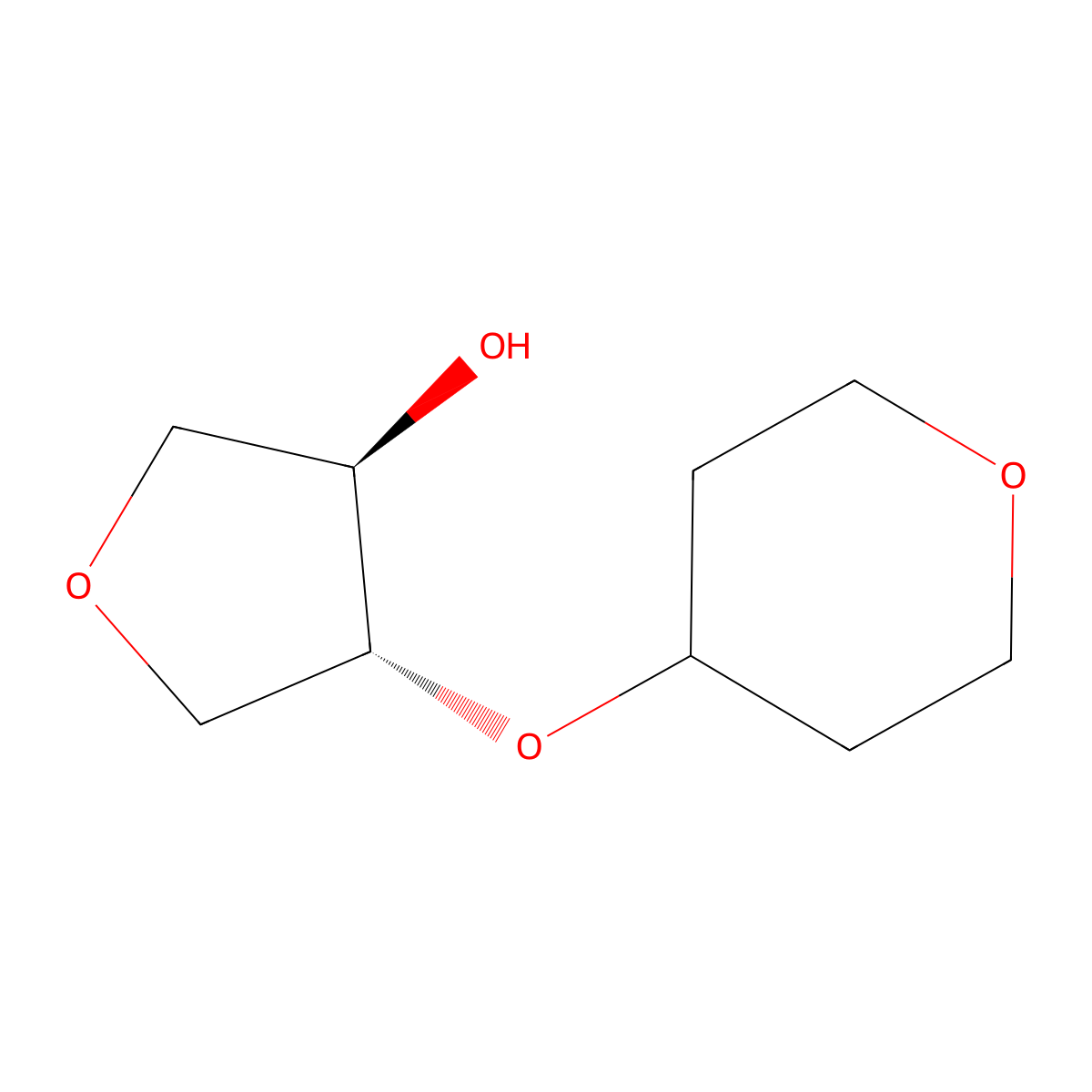(3R,4R)-4-(oxan-4-yloxy)oxolan-3-ol molecular structure, CAS 2166231-42-9
