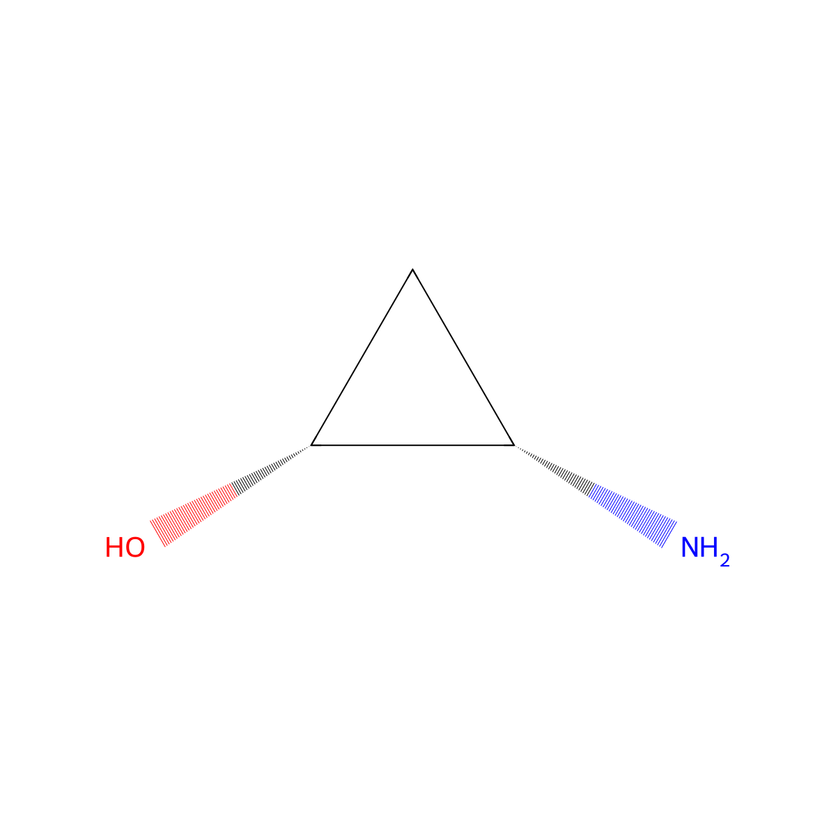 Cis-2-aminocyclopropan-1-ol molecular structure, CAS 2166238-41-9