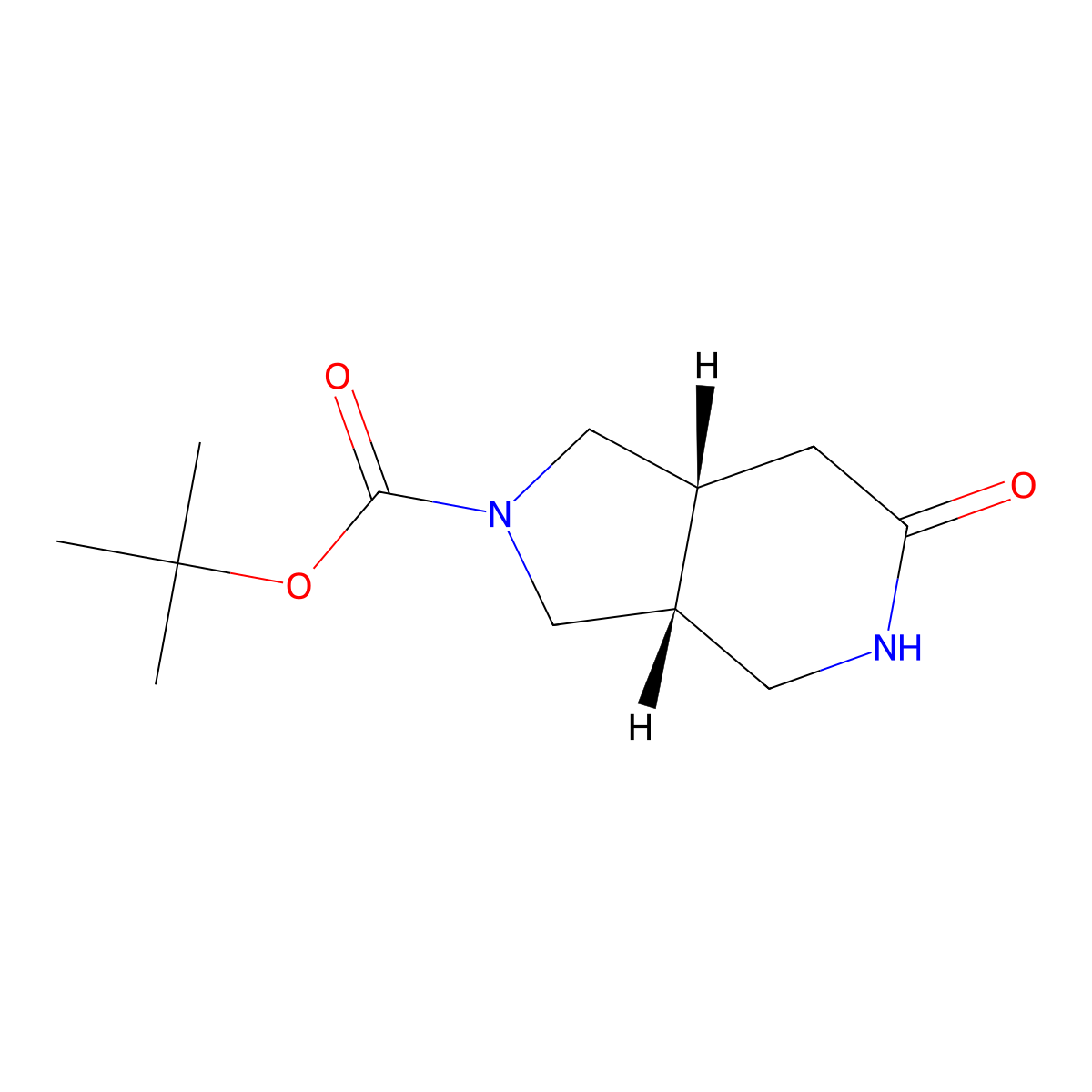 tert-butyl (3aR,7aR)-6-oxo-3,3a,4,5,7,7a-hexahydro-1H-pyrrolo[3,4-c]pyridine-2-carboxylate molecular structure, CAS 2166243-66-7