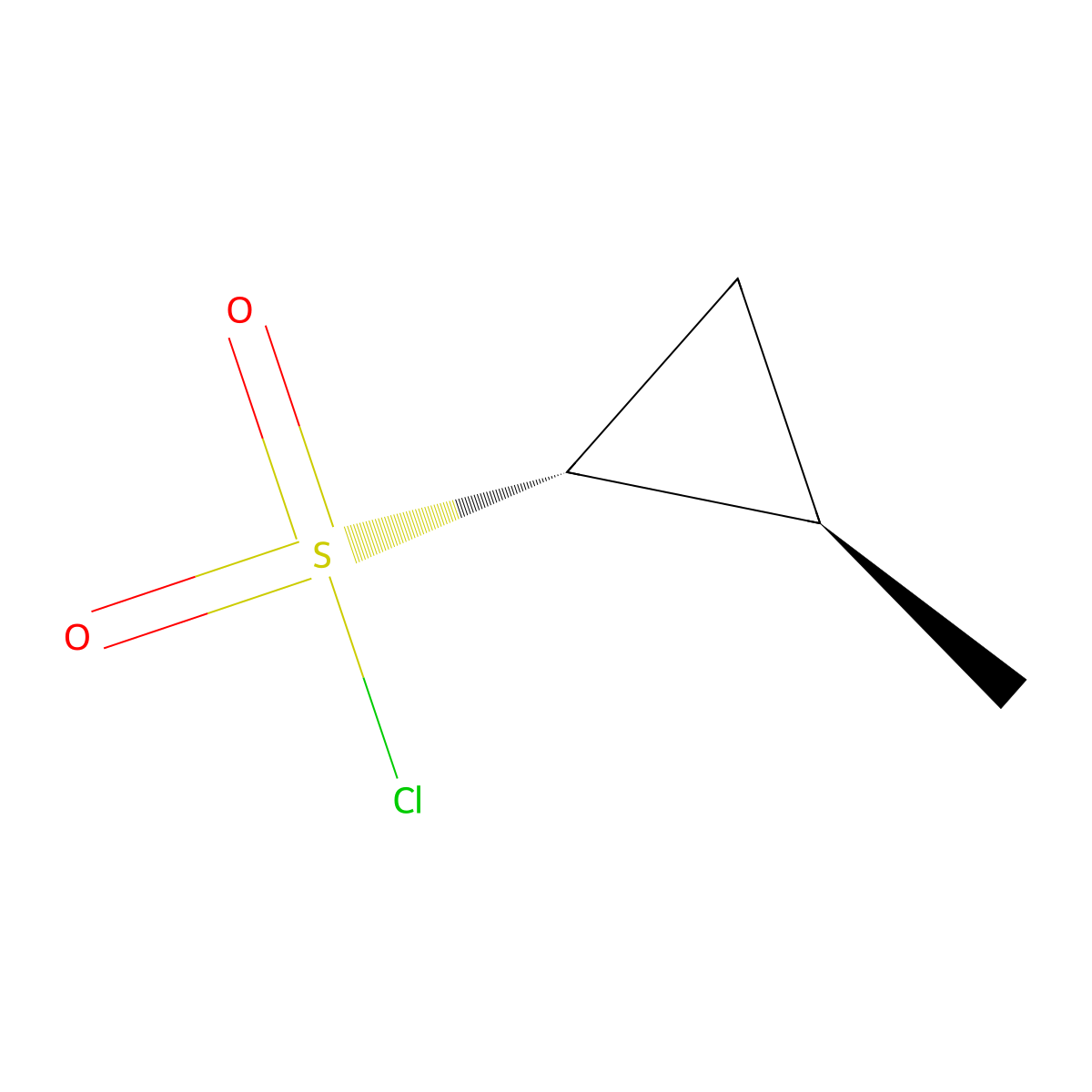 rac-(1R,2R)-2-methylcyclopropane-1-sulfonyl chloride molecular structure, CAS 2166256-78-4