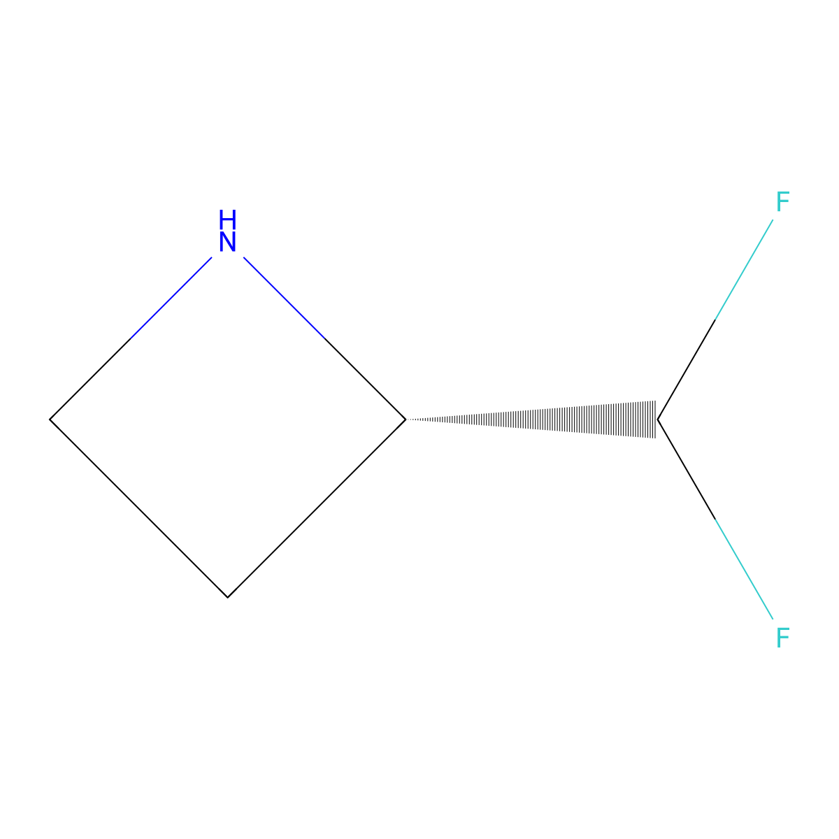 (2S)-2-(Difluoromethyl)azetidine molecular structure, CAS 2166270-12-6