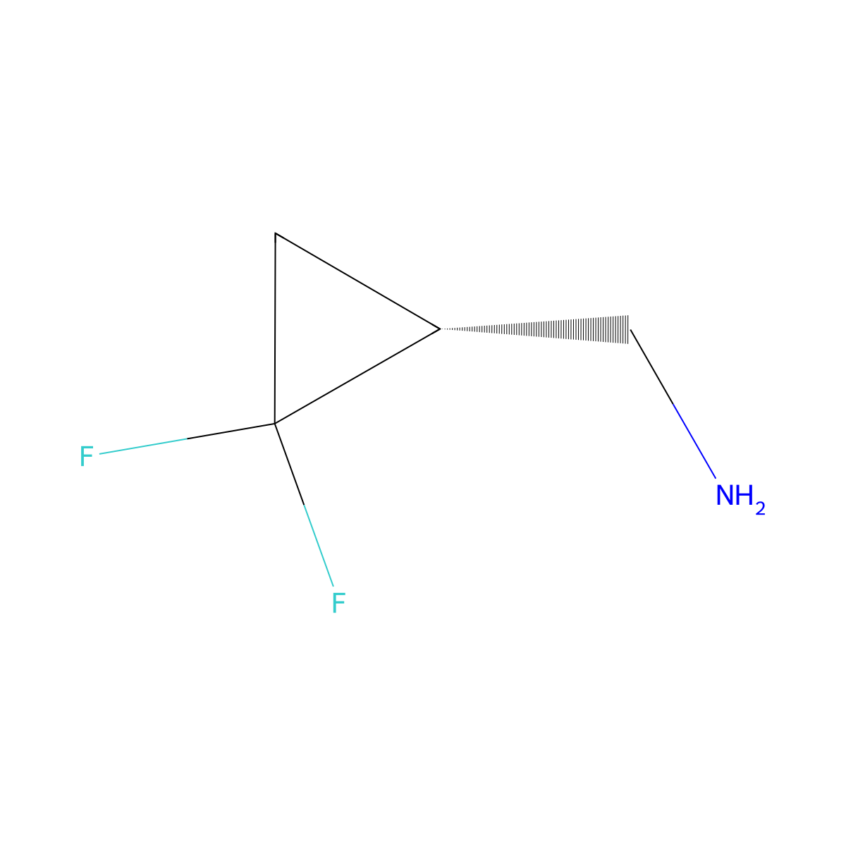 (R)-(2,2-Difluorocyclopropyl)methanamine molecular structure, CAS 2166271-91-4
