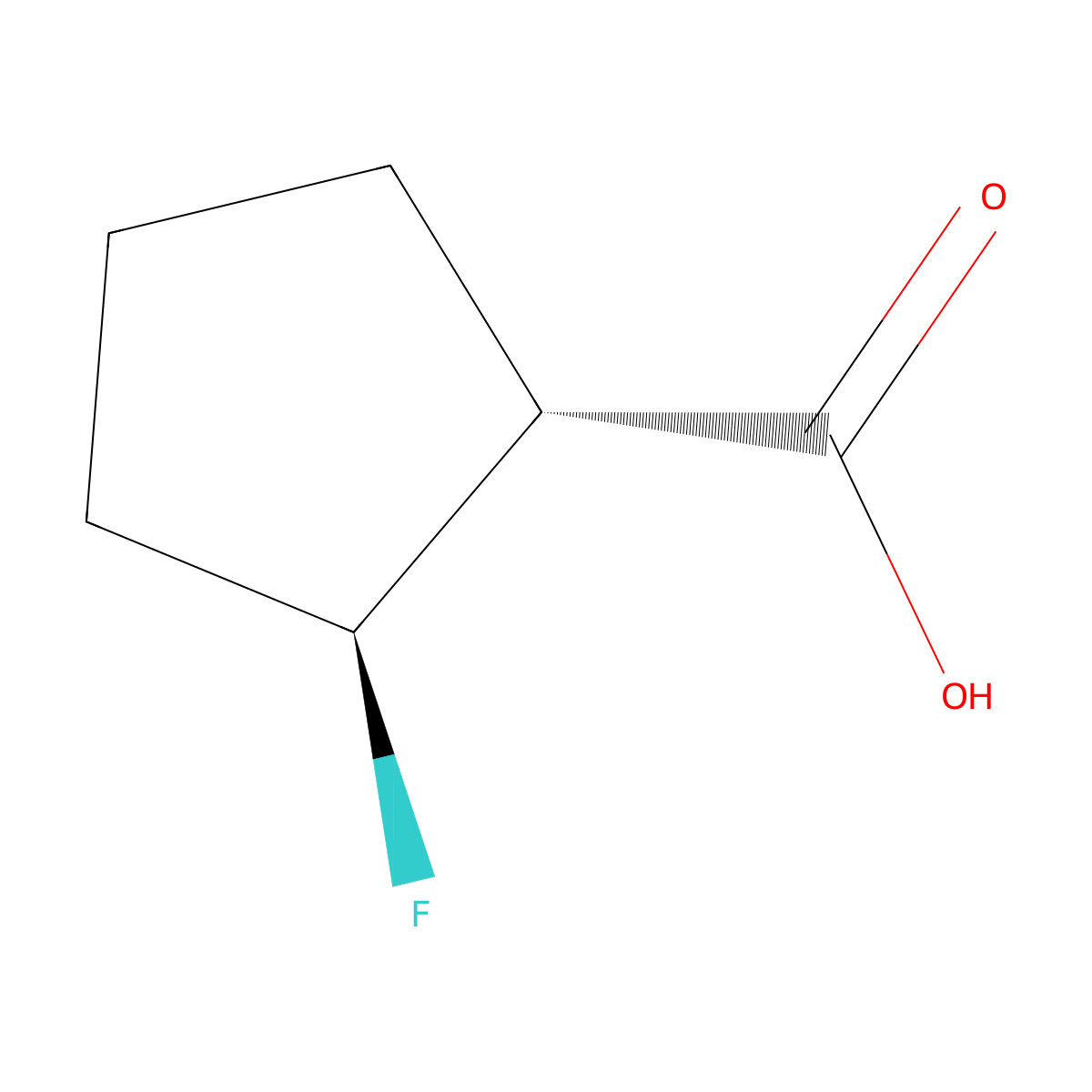 (1R,2S)-2-Fluorocyclopentane-1-carboxylic acid molecular structure, CAS 2166274-11-7