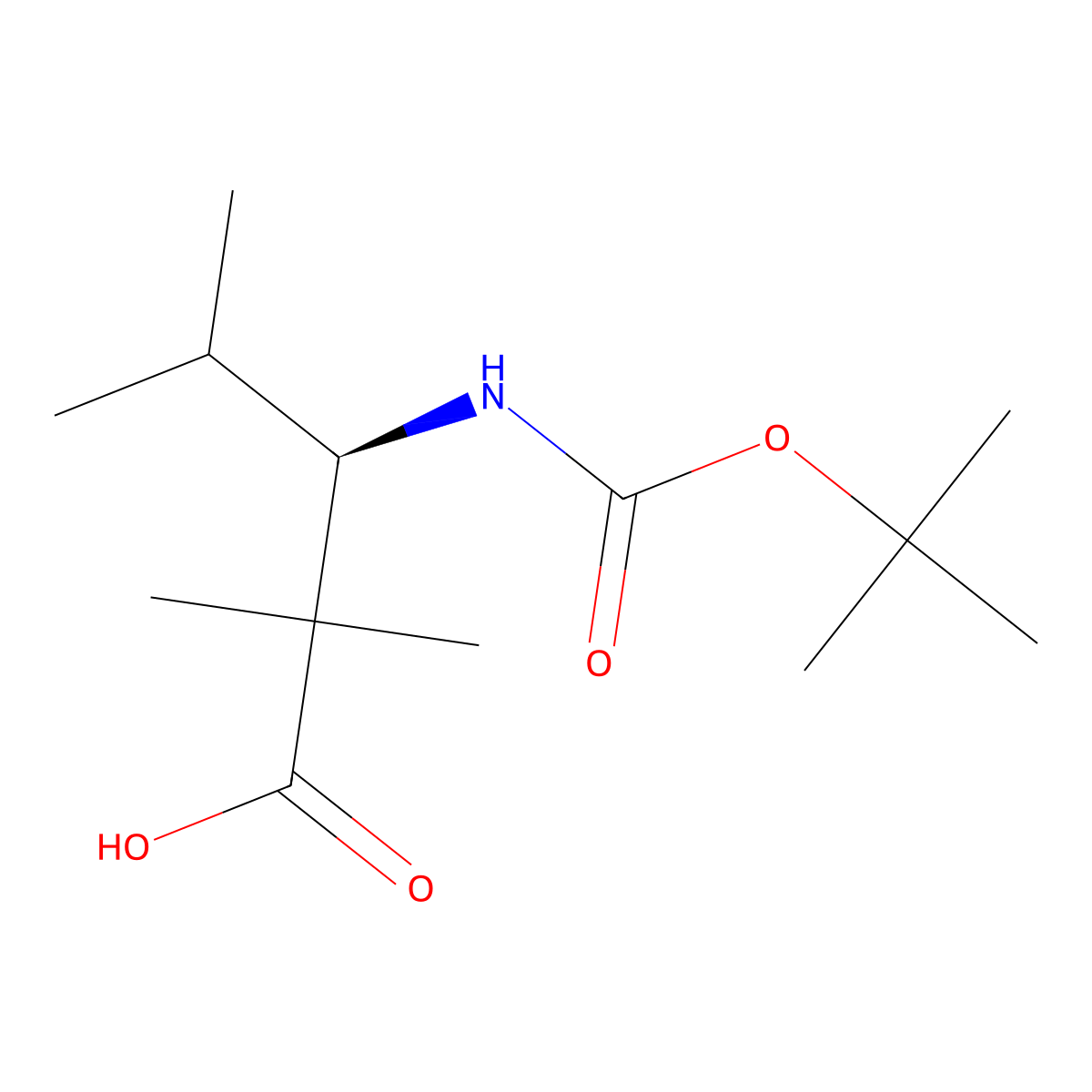 (3R)-3-{[(tert-butoxy)carbonyl]amino}-2,2,4-trimethylpentanoic acid molecular structure, CAS 2166286-34-4
