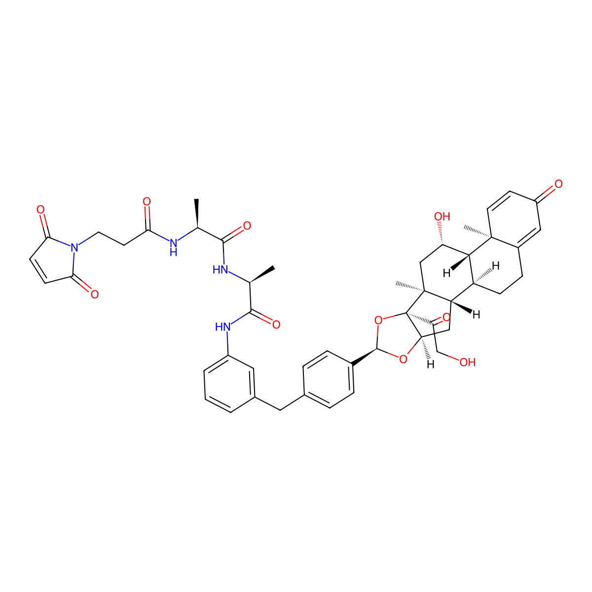 Glucocorticoid receptor agonist-1 Ala-Ala-Mal molecular structure, CAS 2166376-51-6