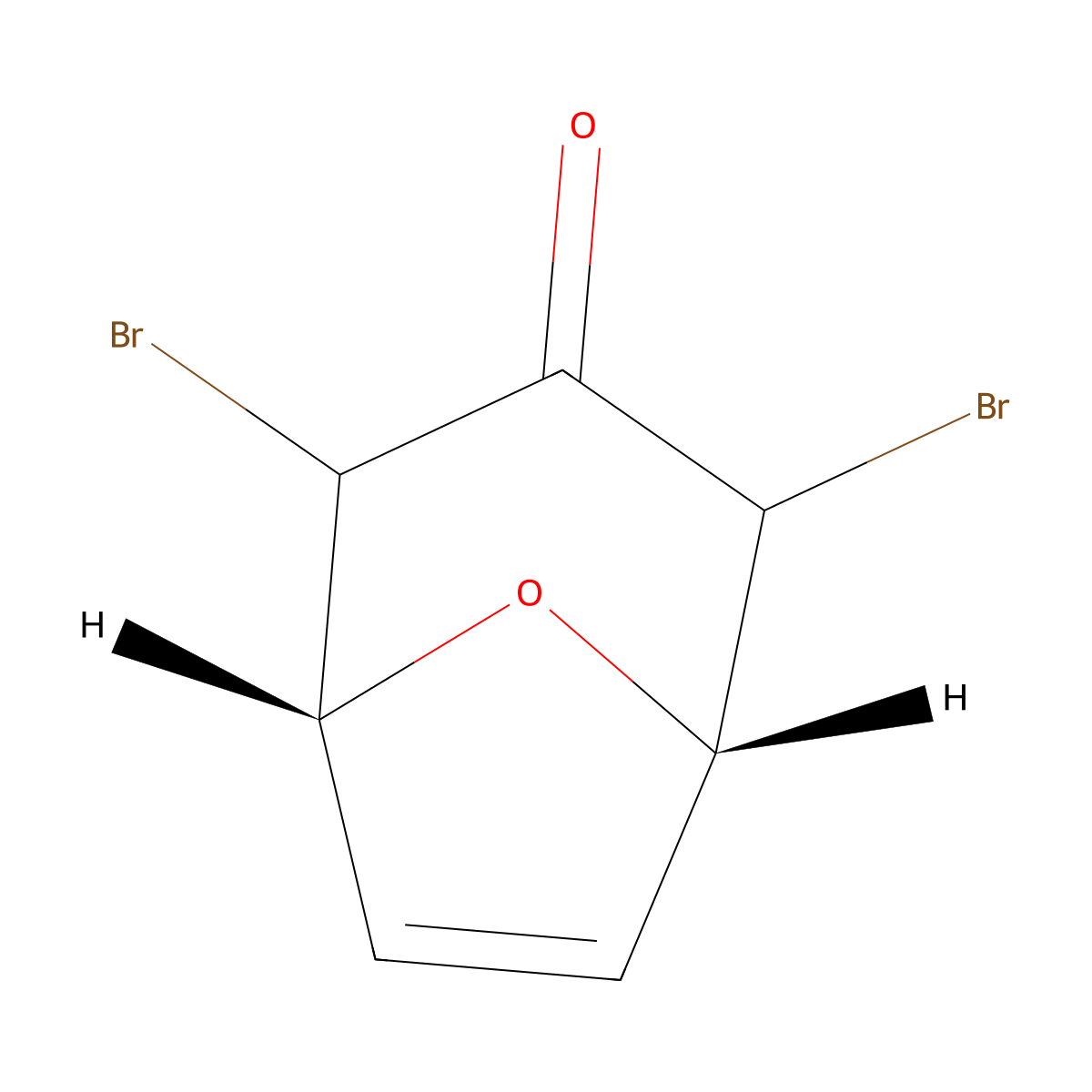 (1R,5S)-2,4-dibromo-8-oxabicyclo[3.2.1]oct-6-en-3-one molecular structure, CAS 2166380-91-0