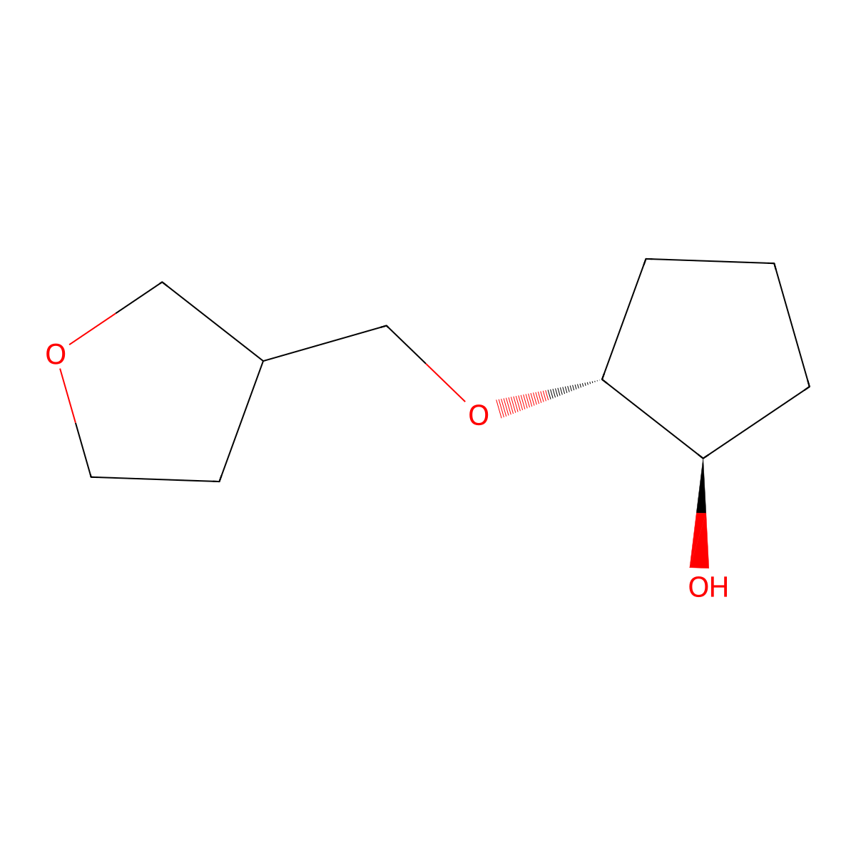 (1R,2R)-2-[(oxolan-3-yl)methoxy]cyclopentan-1-ol molecular structure, CAS 2166502-25-4