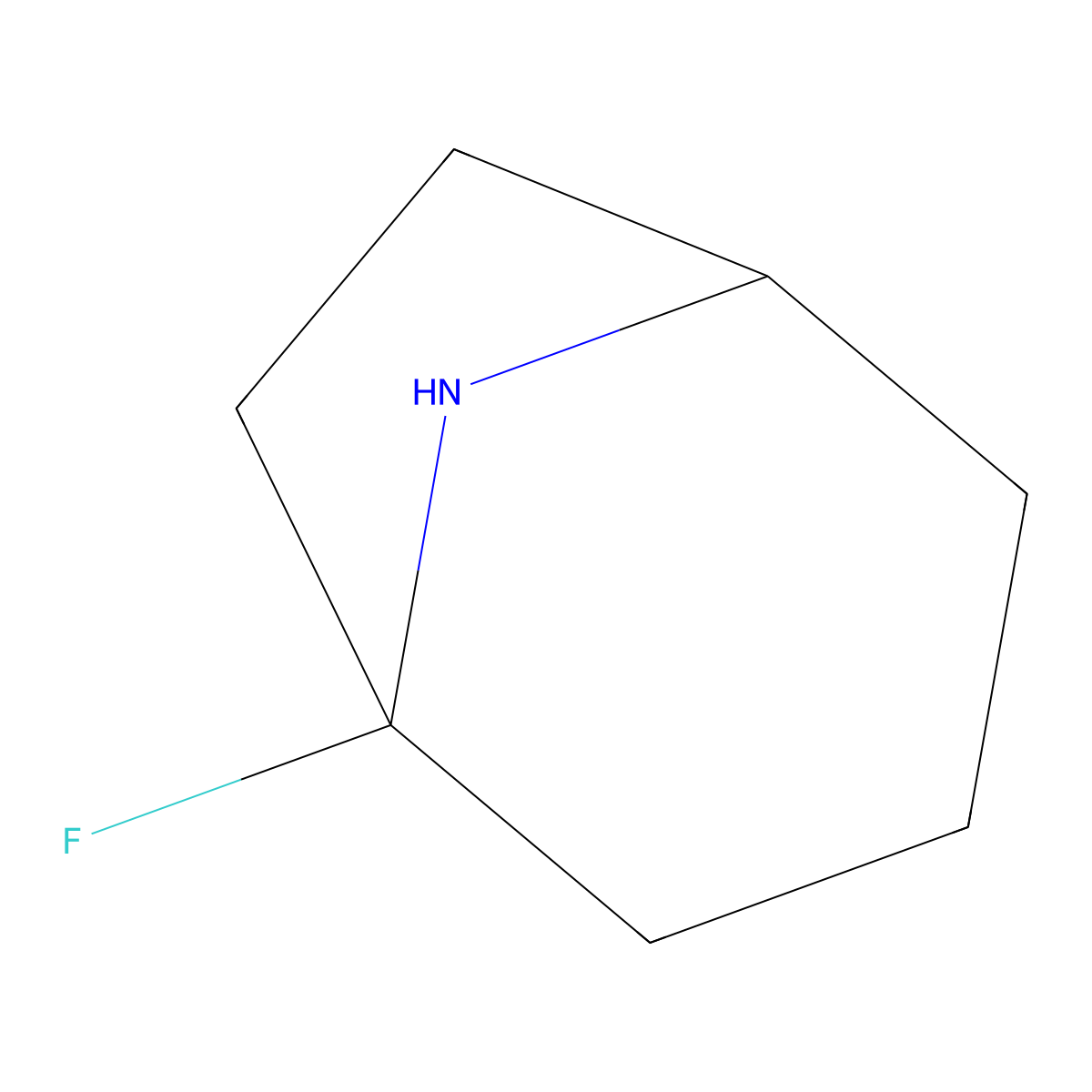 1-Fluoro-8-azabicyclo[3.2.1]octane molecular structure, CAS 2166534-72-9