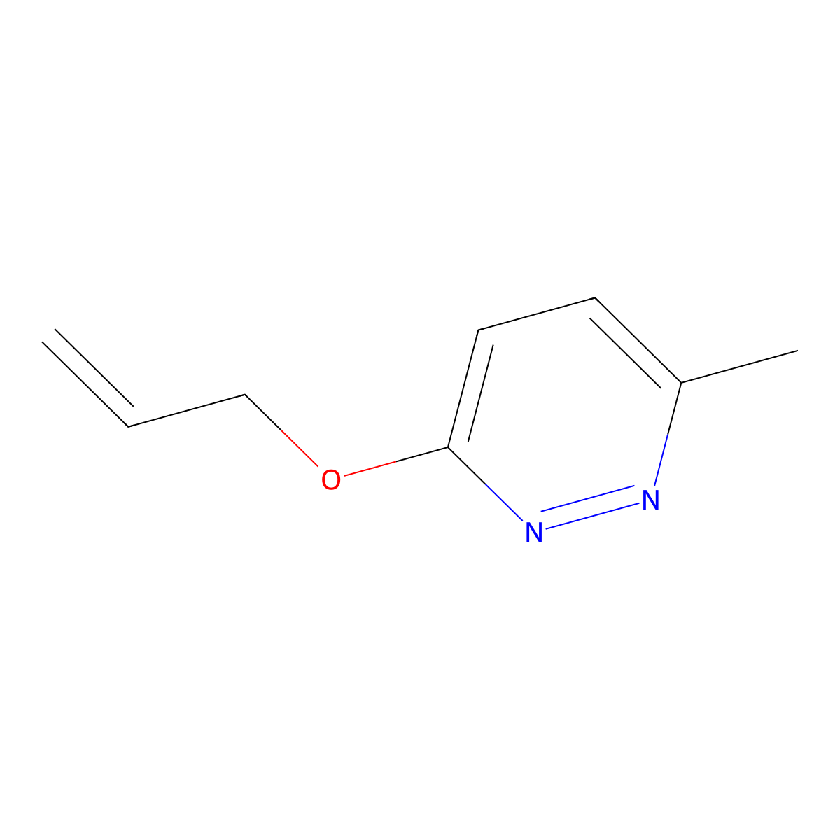 3-Methyl-6-(prop-2-en-1-yloxy)pyridazine molecular structure, CAS 2166542-93-2