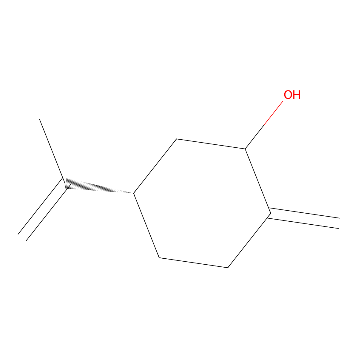 (5s)-2-Methylidene-5-(prop-1-en-2-yl)cyclohexan-1-ol molecular structure, CAS 216655-62-8