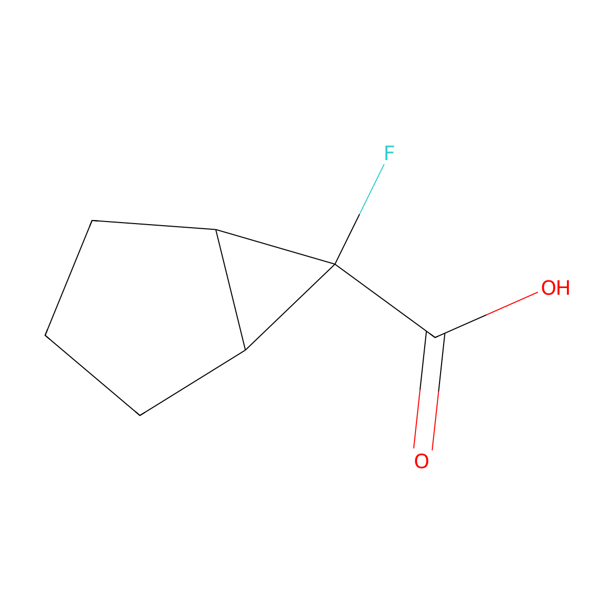 6-Fluorobicyclo(3.1.0)hexane-6-carboxylic acid molecular structure, CAS 2166561-62-0